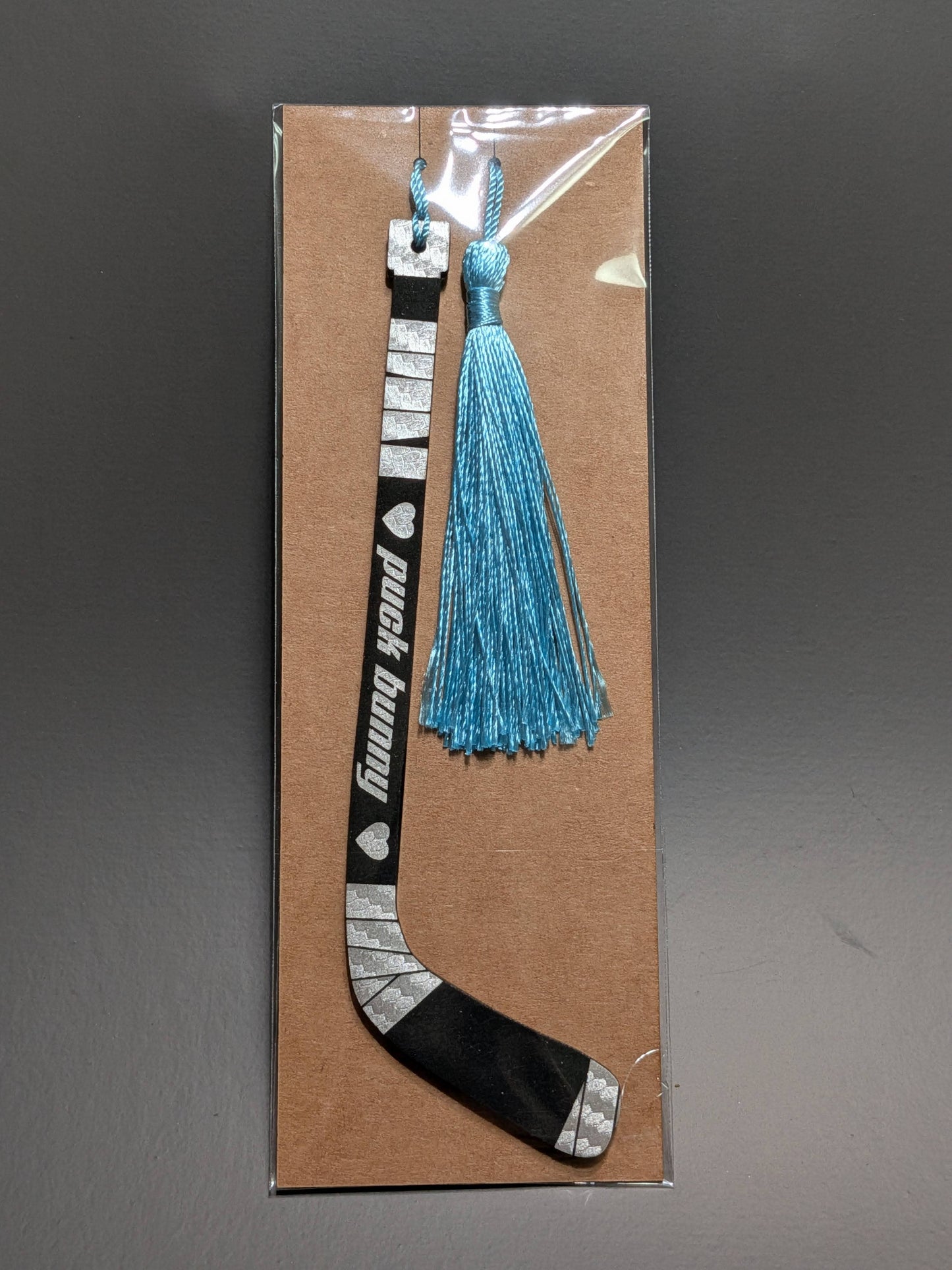 Hockey Stick Romance Bookmarks Faux Leather and Acrylic
