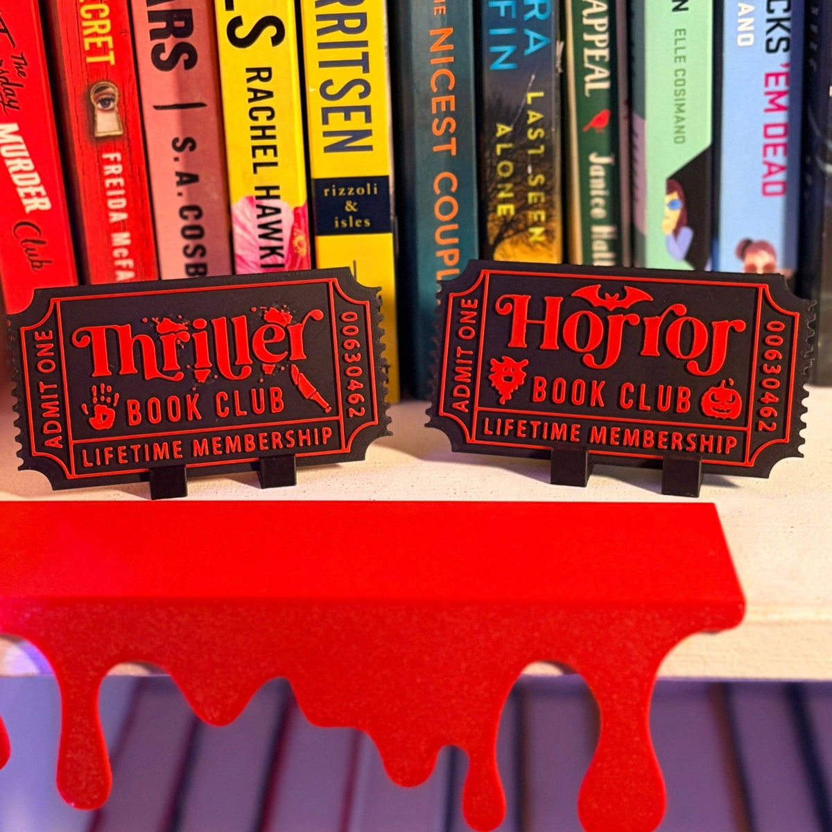 Bloody Bookshelf Drips Decor