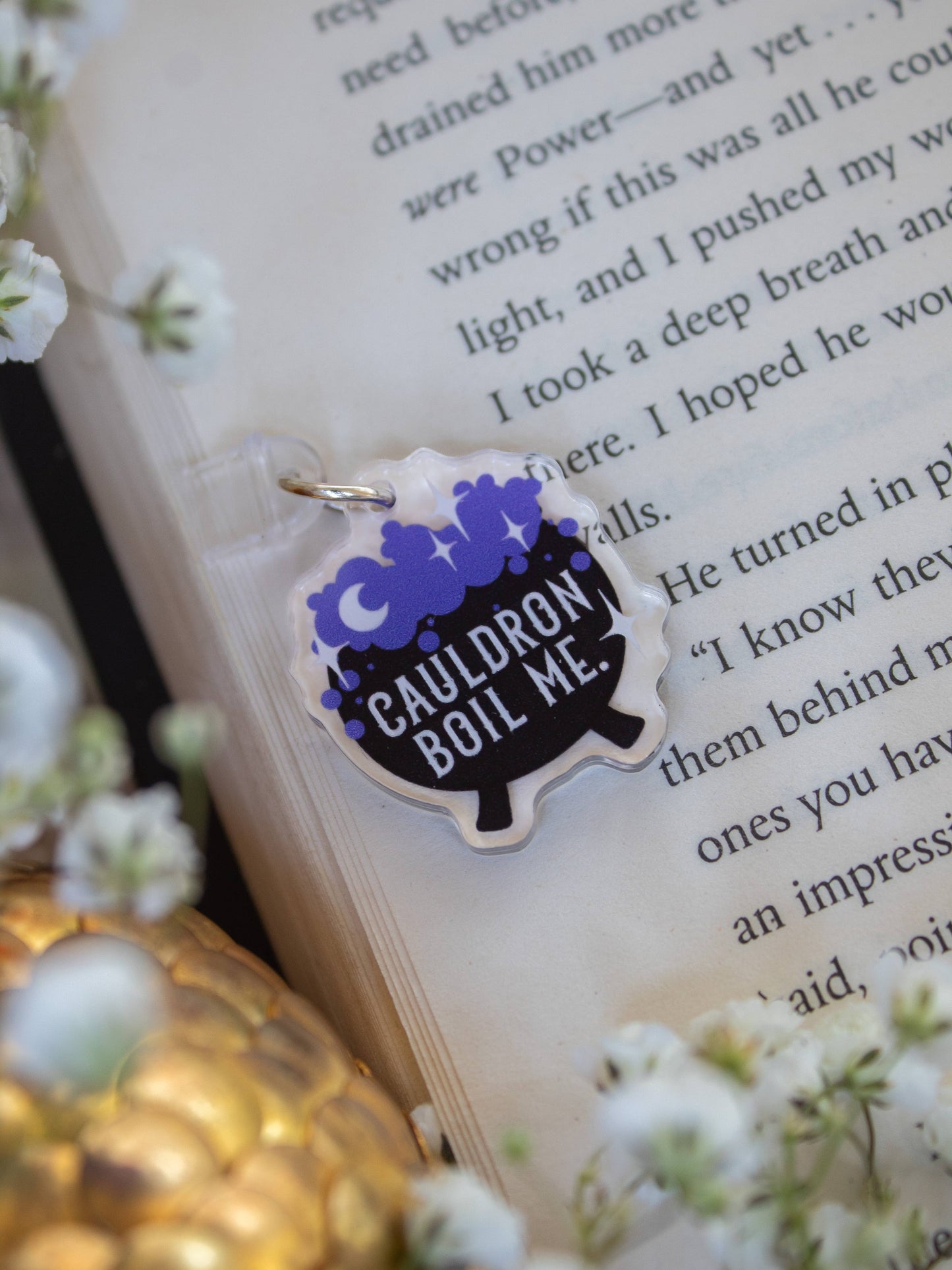 ACOTAR Cauldron Boil Me Acrylic USB-C Dust Plug Kindle Charm