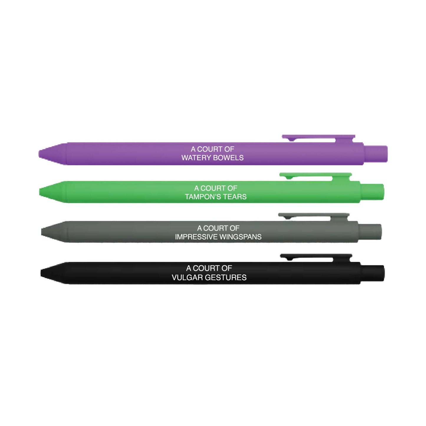 Court Drama Funny Romantasy Reader Pen Set for Book Lovers