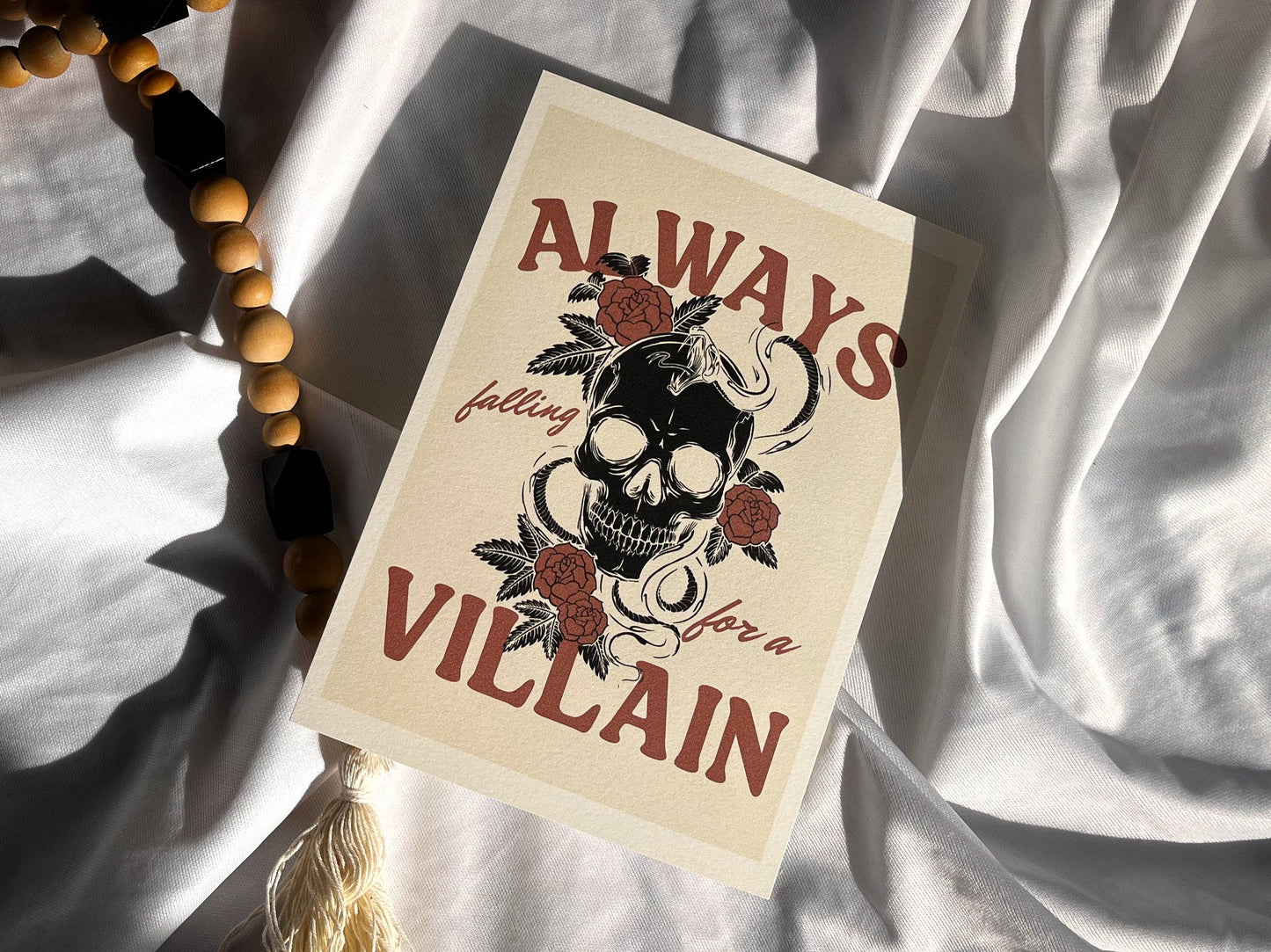 Always Falling For A Villain - 5x7 Bookish Print Wall Art