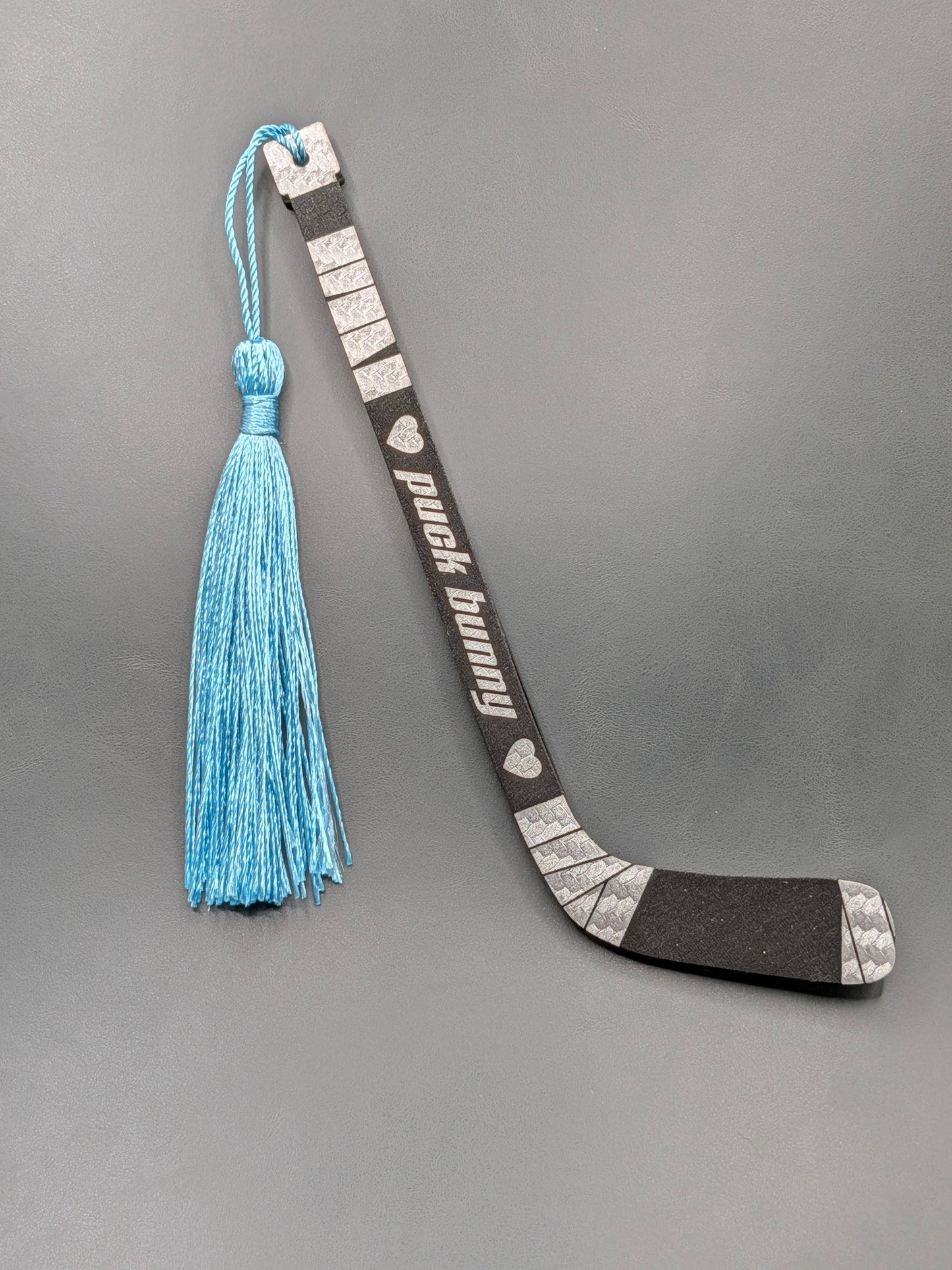 Hockey Stick Romance Bookmarks Faux Leather and Acrylic