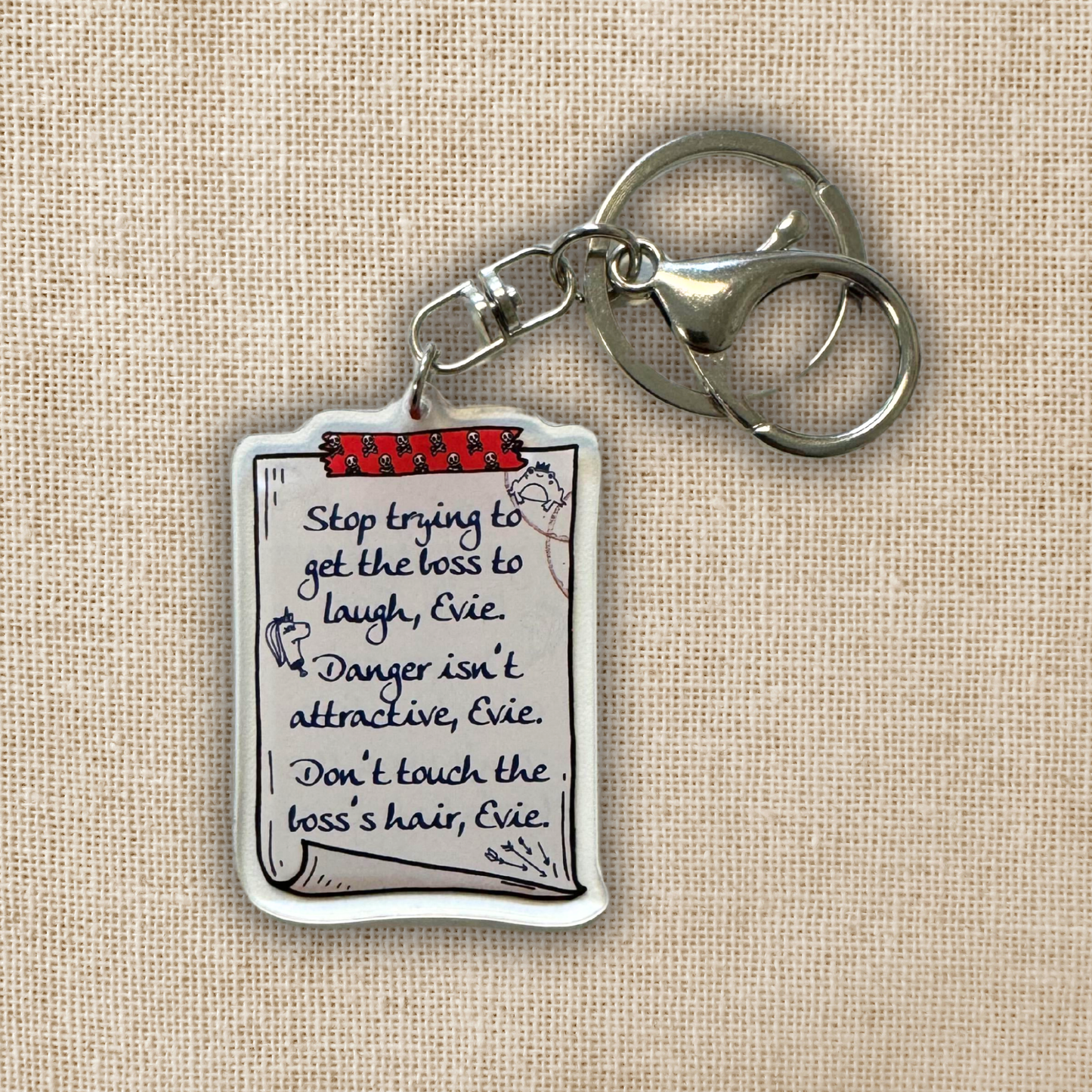 Evie Note to Self Keychain | Assistant to the Villain