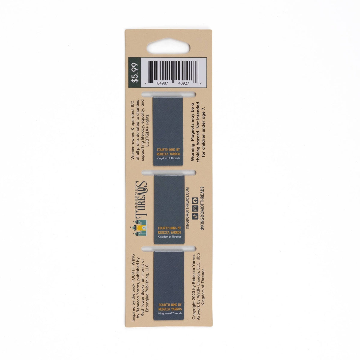 Xaden & Violet Magnetic Bookmark Set | Fourth Wing
