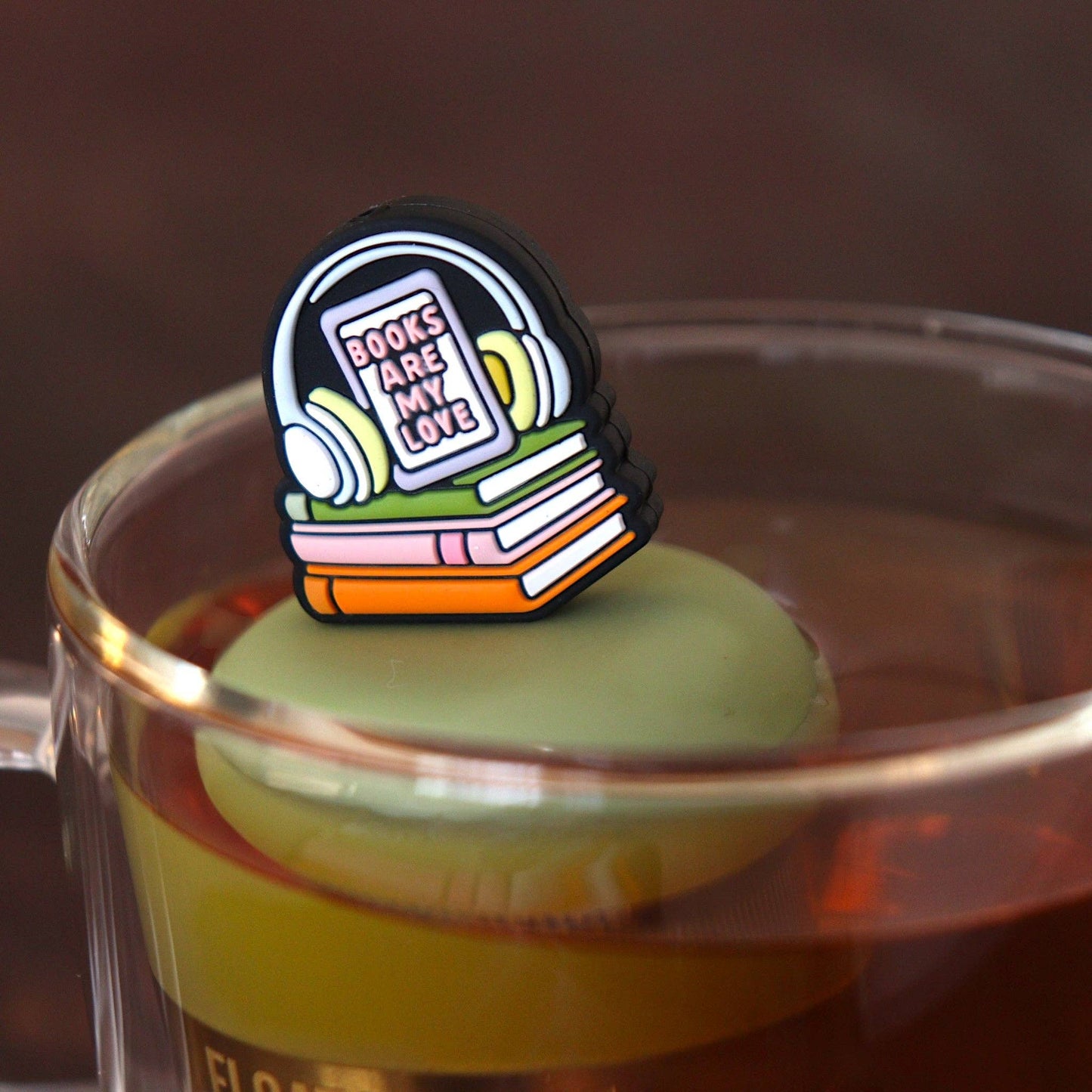 Books Are My Love | Floating Tea Infuser | Green Base | Pink