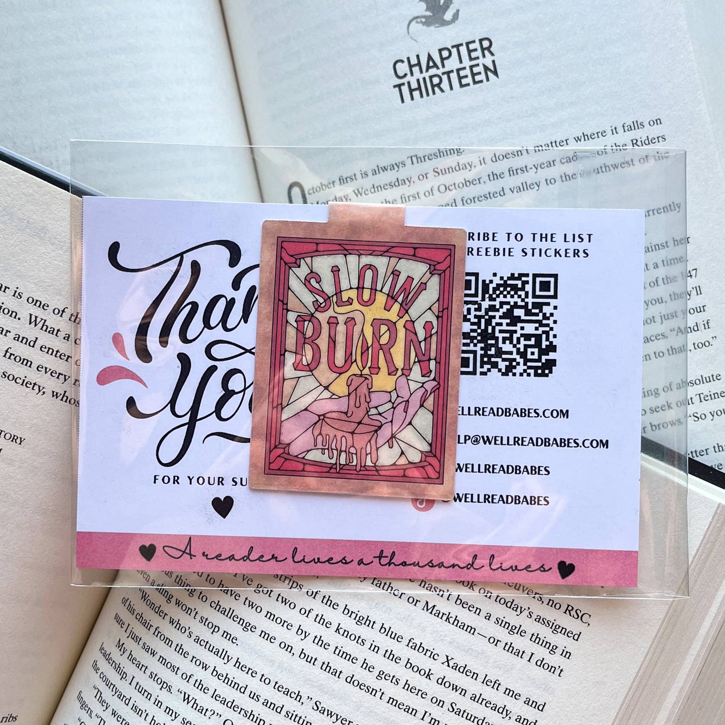 Slow Burn Magnetic Bookmark Book Lover Gift
