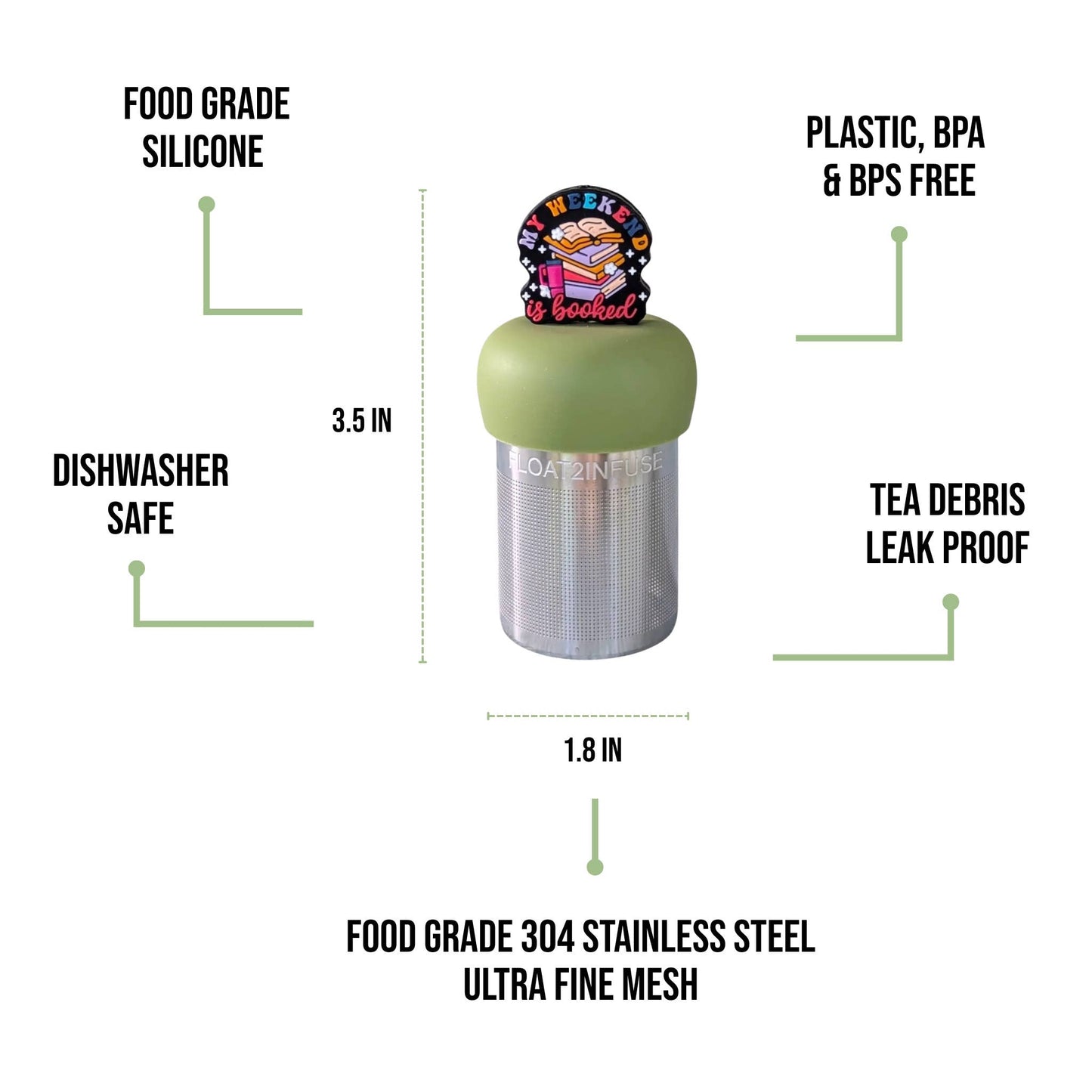 Book(ed) Weekend | Floating Tea Infuser | Green Base