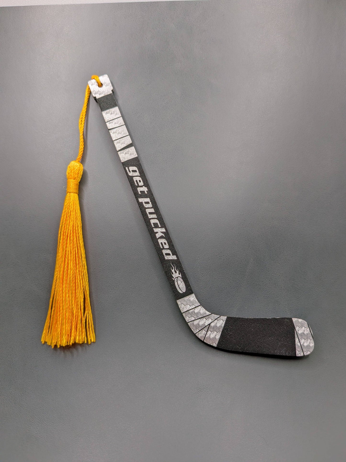 Hockey Stick Romance Bookmarks Faux Leather and Acrylic