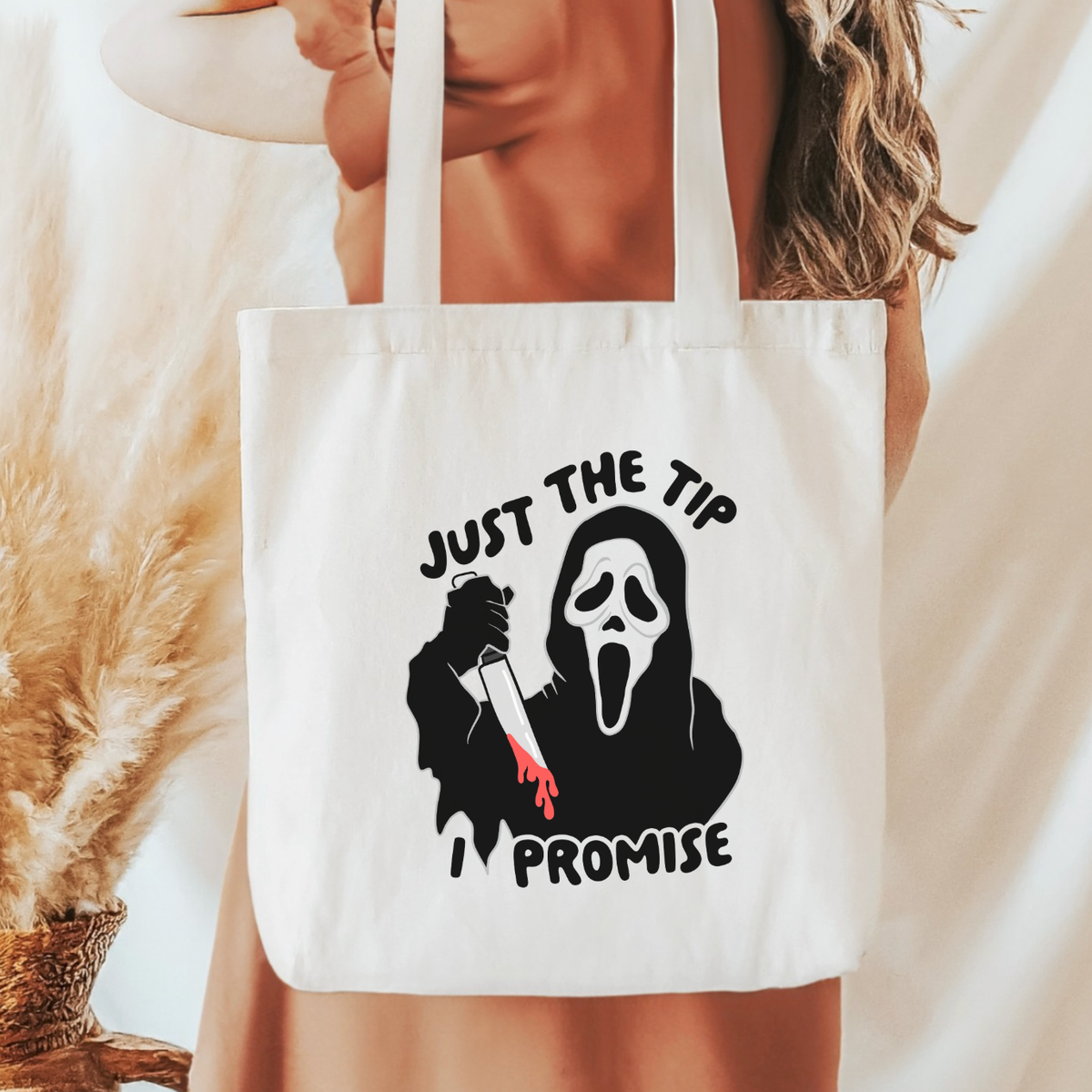 Just the Tip Sublimated Canvas Tote Bag
