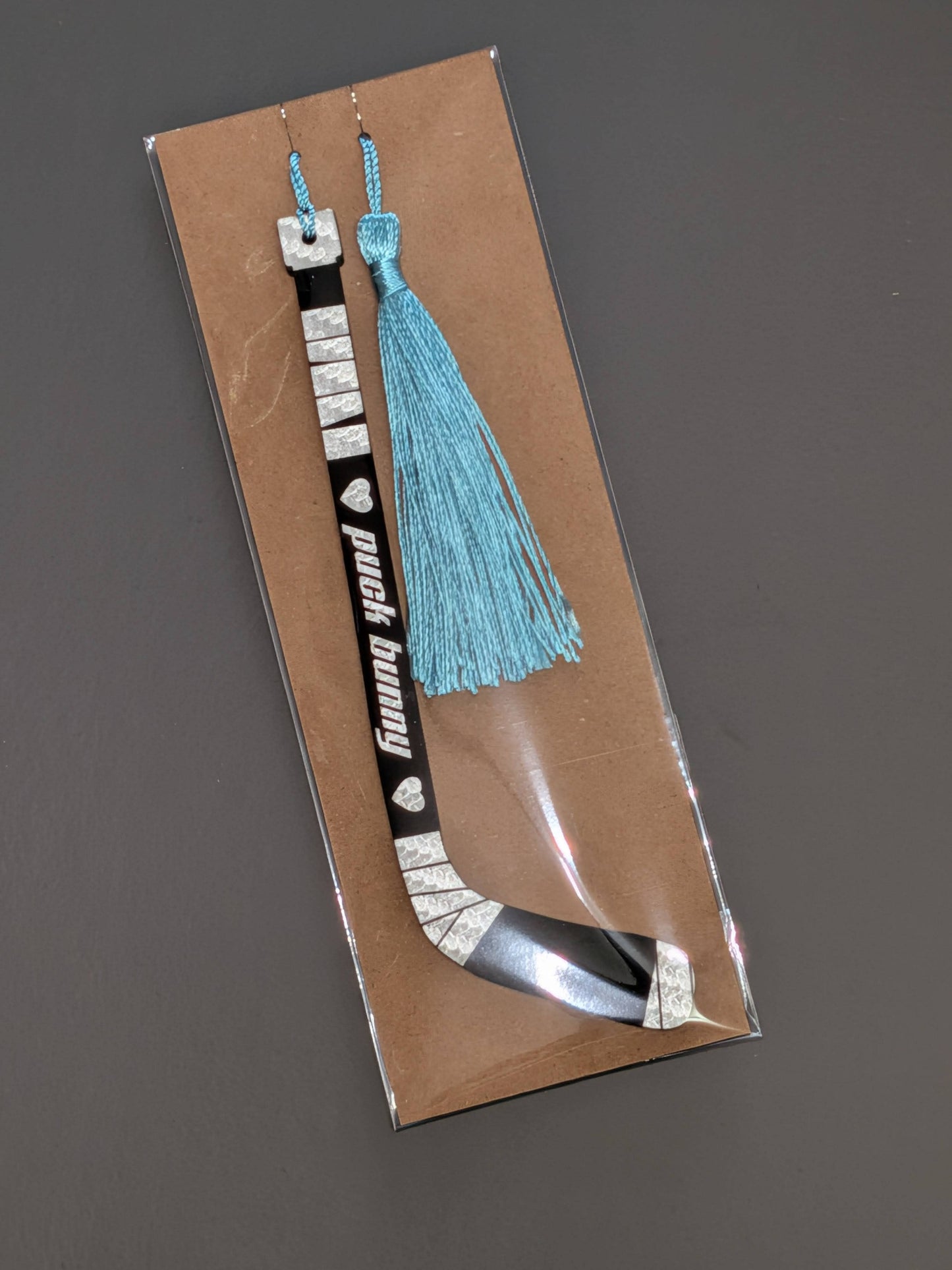 Hockey Stick Romance Bookmarks Faux Leather and Acrylic