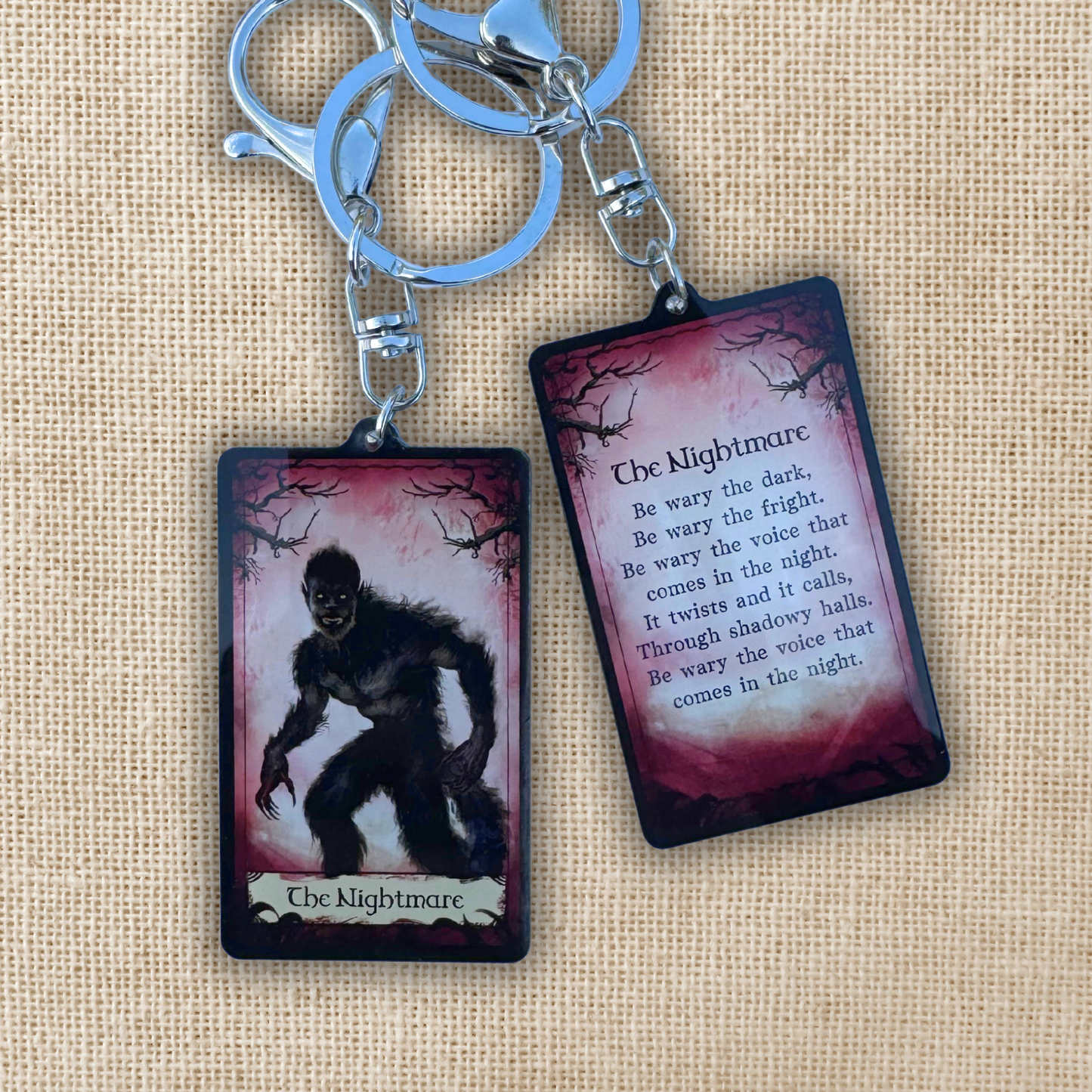The Nightmare Card Keychain | One Dark Window Inspired