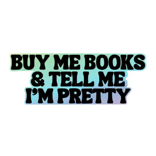 Buy Me Books Holographic Kindle Sticker