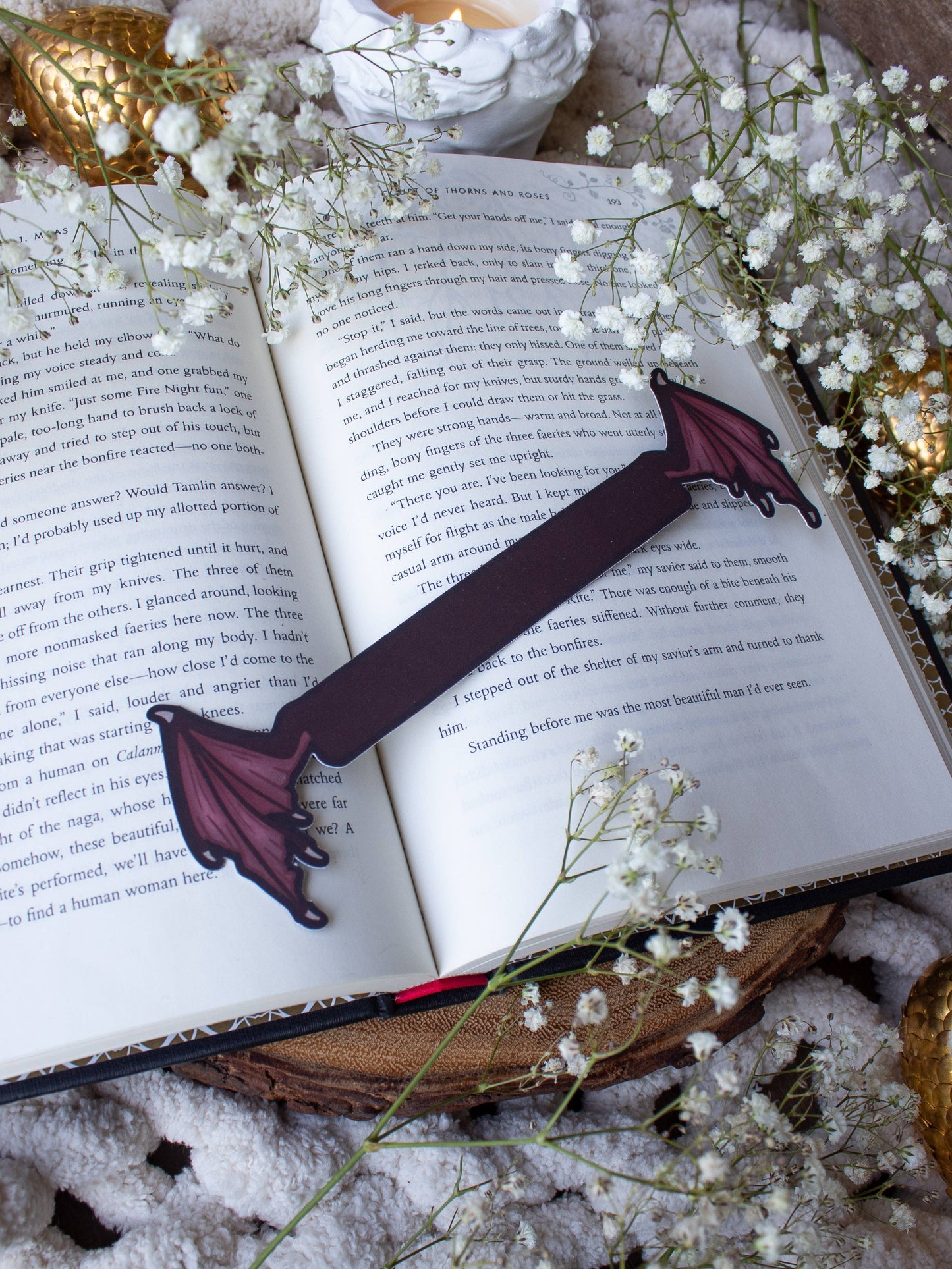 3D Dragon Wings Die-Cut Bookmark