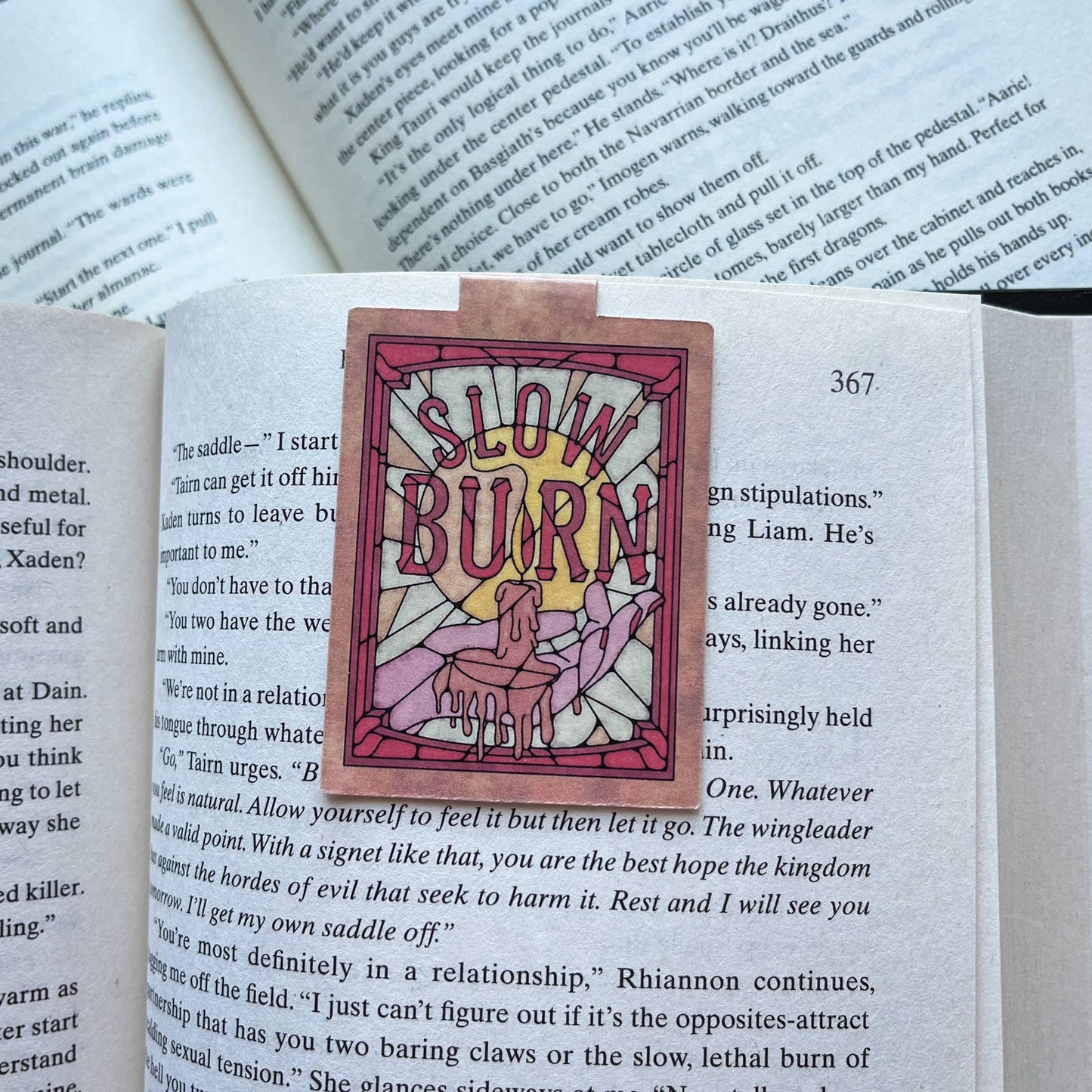 Slow Burn Magnetic Bookmark Book Lover Gift