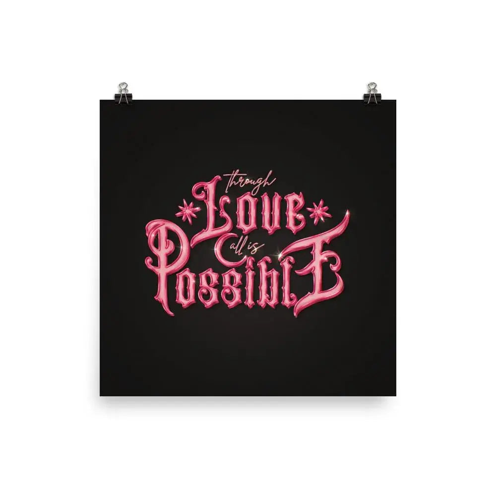 Through love Art Print - Bookish Gift Wall Art