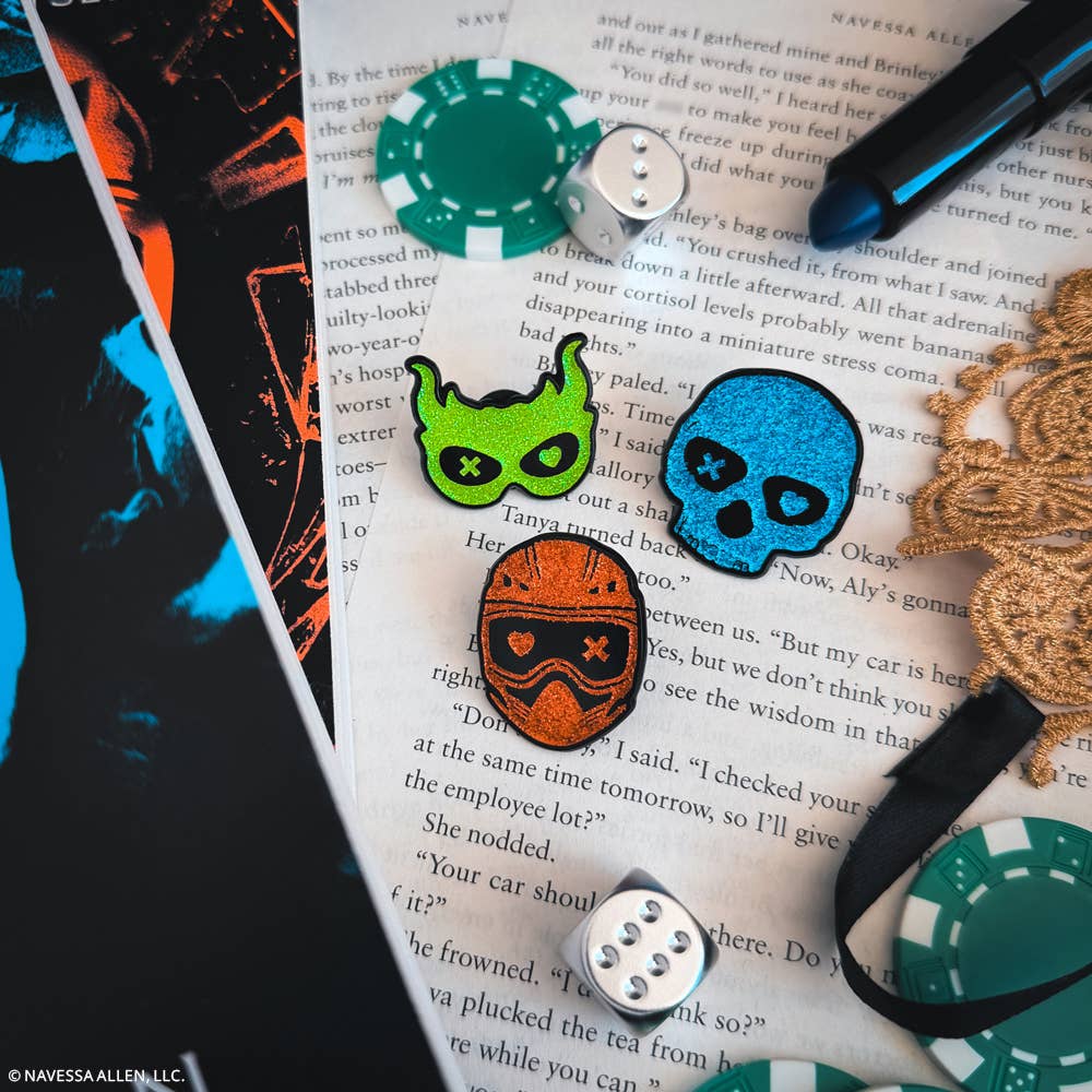 Into Darkness Series: Masked Men Enamel Pins (3-Pack)