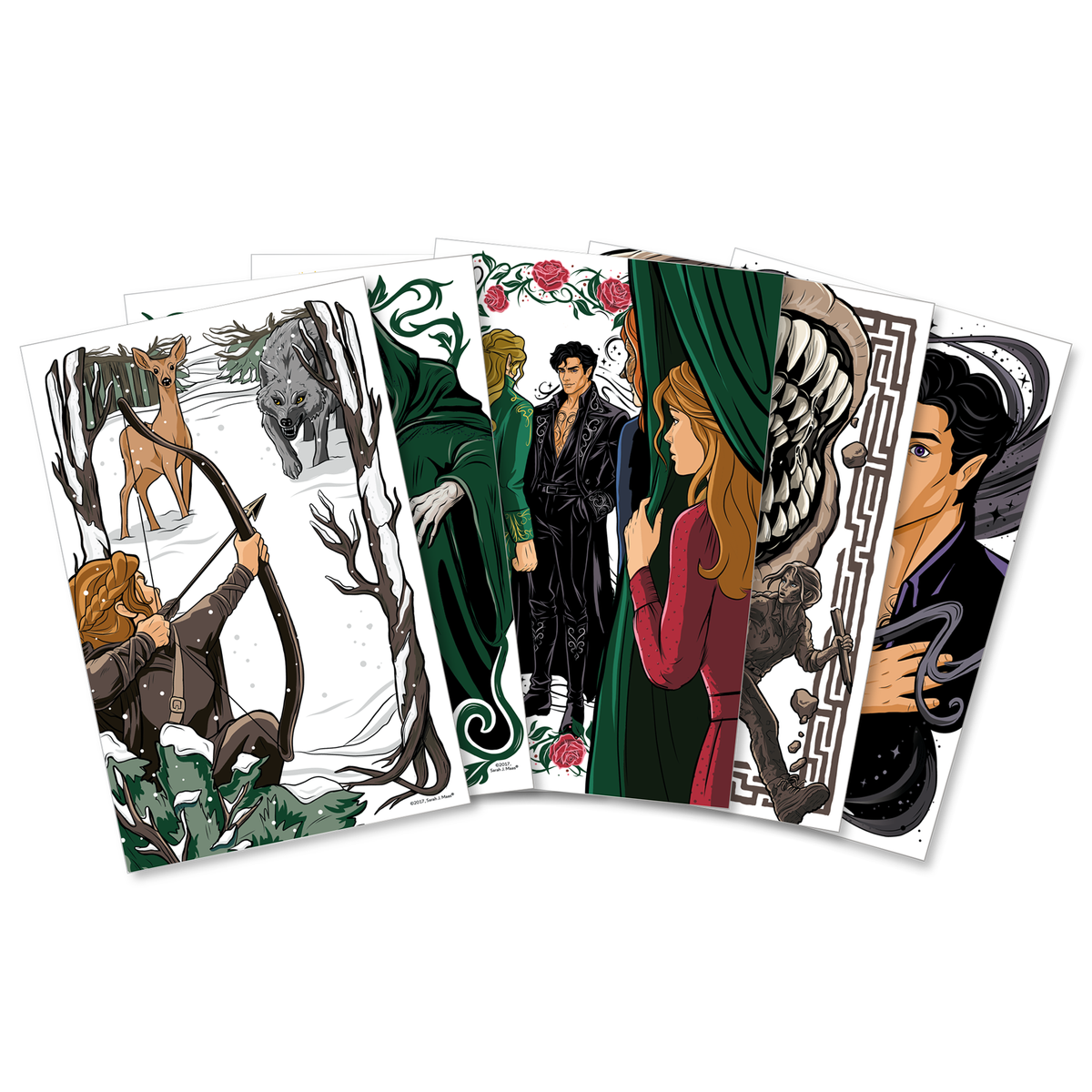A Court of Thorns and Roses Book Scene Illustrations (6-Pk)