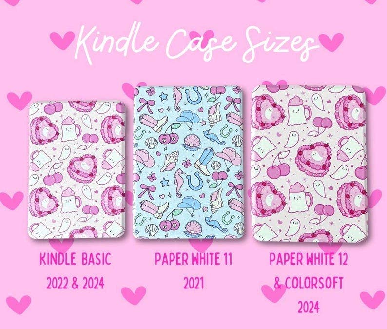 Romance Reader Magnetic Removable Kindle Case: Hand-Drawn E-Reader Cover