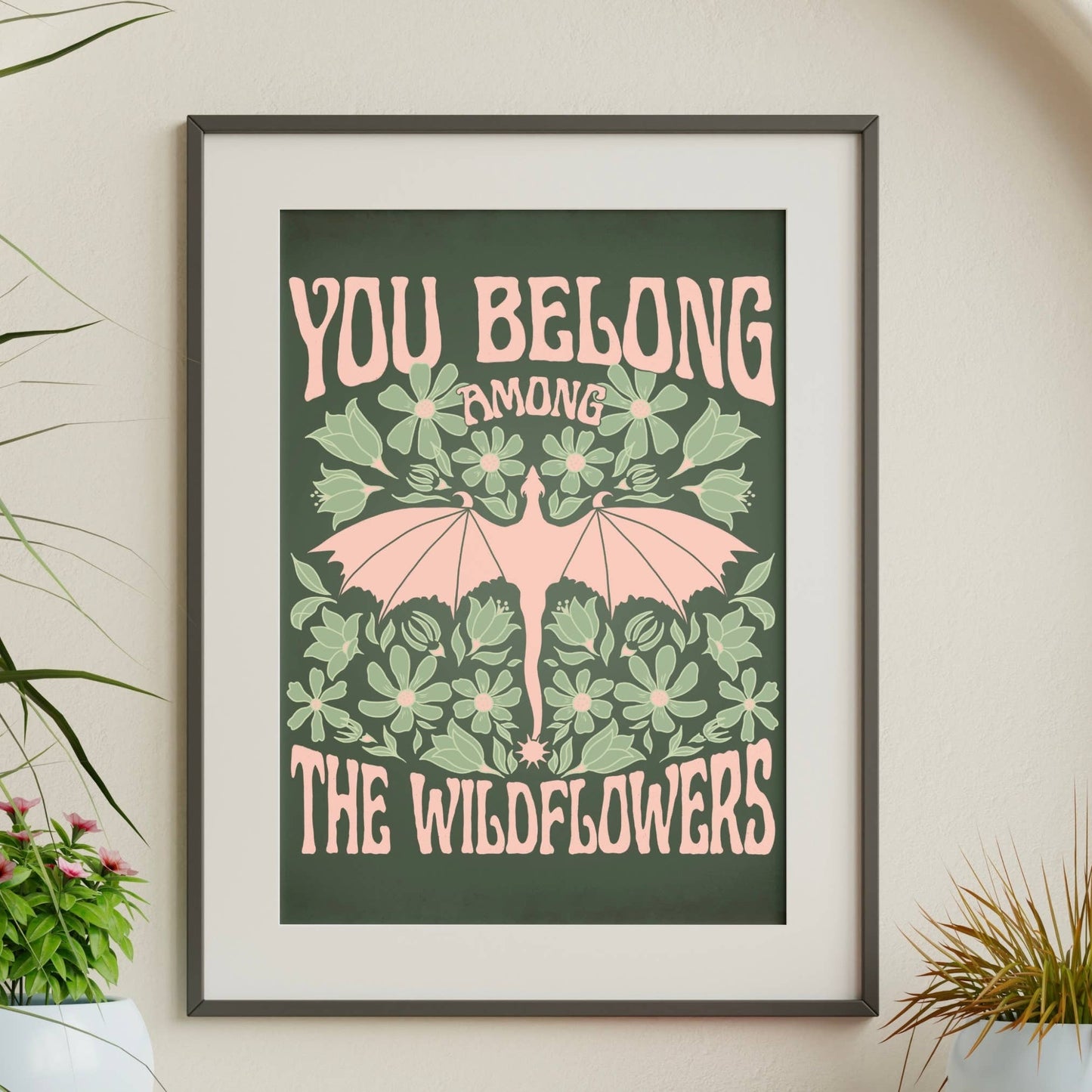Abraxos and Flowers Art Print l