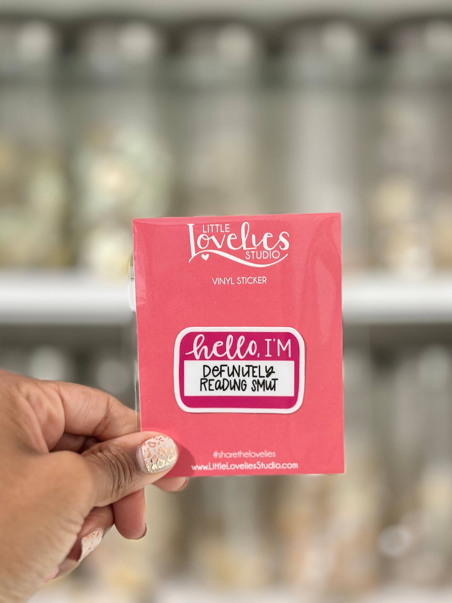 Hello I’m Reading Smut | Spicy Book Lover Vinyl Sticker