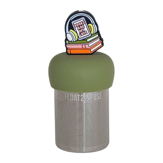 Books Are My Love | Floating Tea Infuser | Green Base | Pink