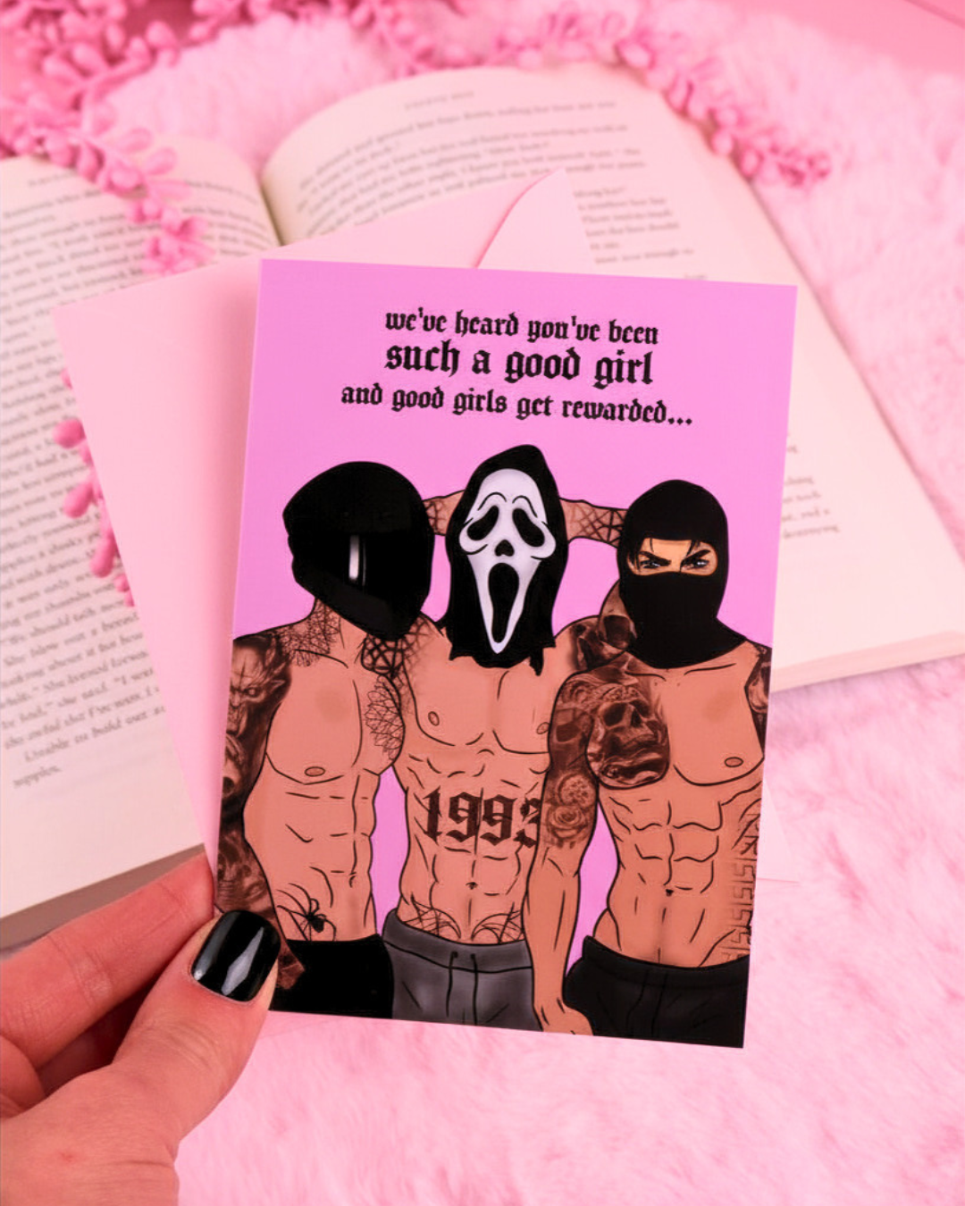 Good Girls Get Rewards Bookish Greeting Card