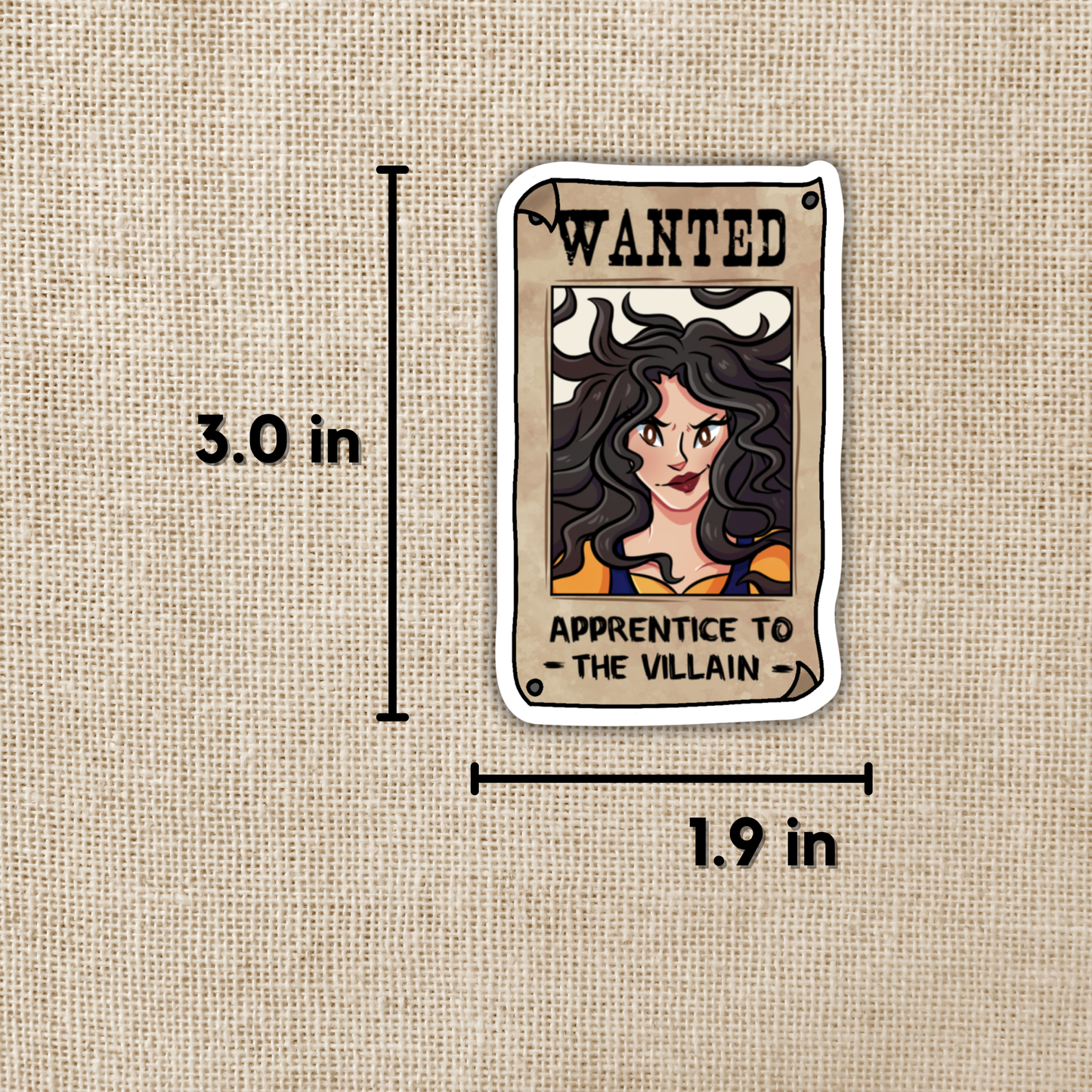 Evie Wanted Poster Sticker | Assistant to the Villain
