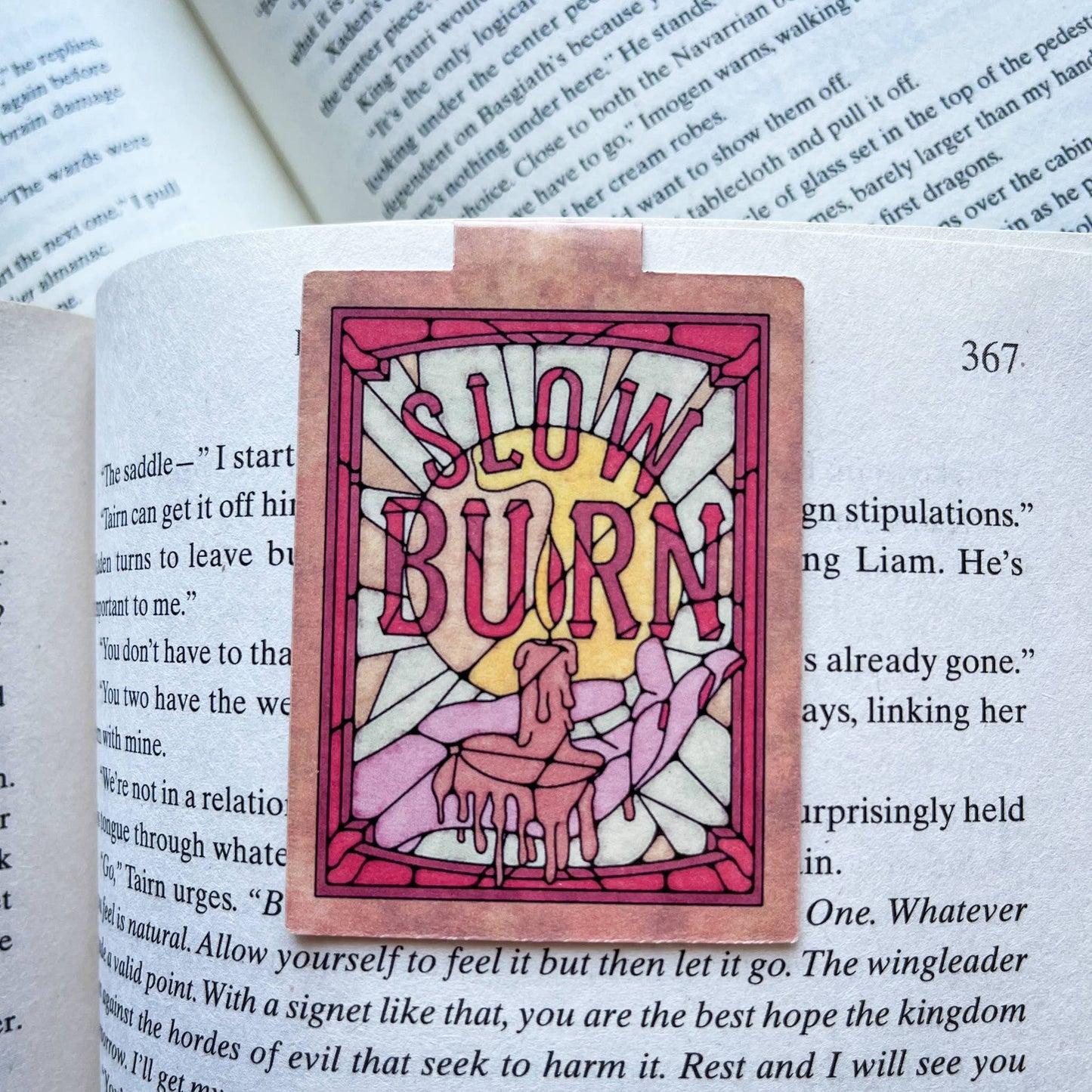 Slow Burn Magnetic Bookmark Book Lover Gift