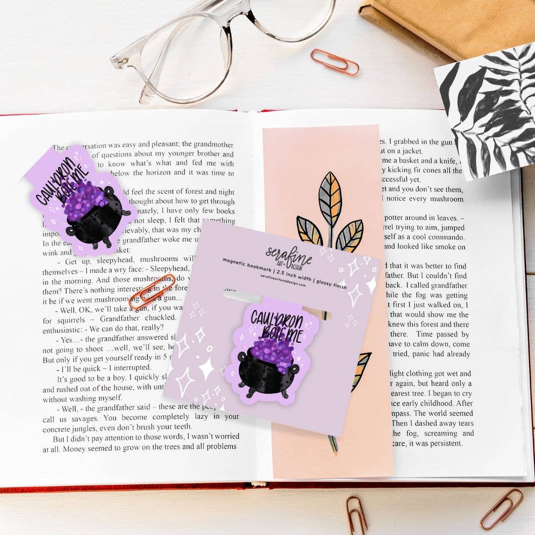 Cauldron Boil Me Magnetic Bookmark