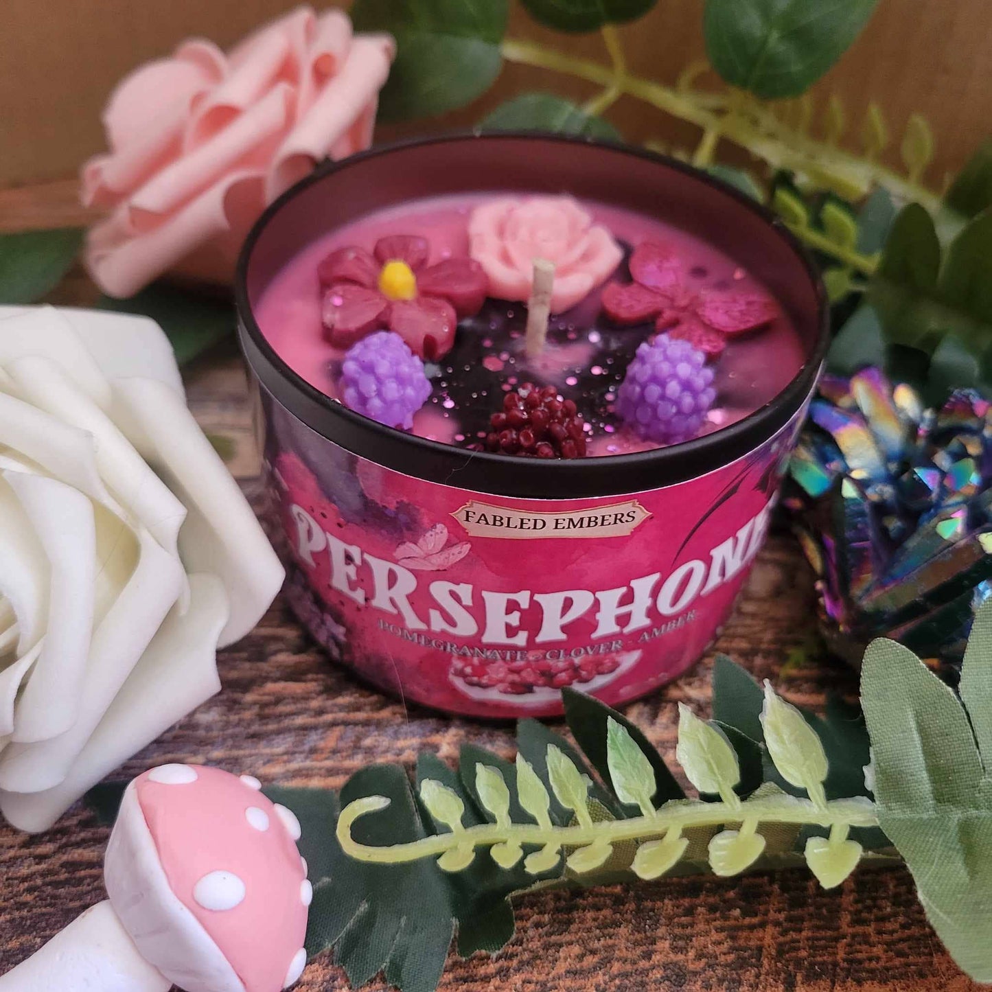 8 ounce PERSEPHONE Goddess Candle |  Greek Mythos
