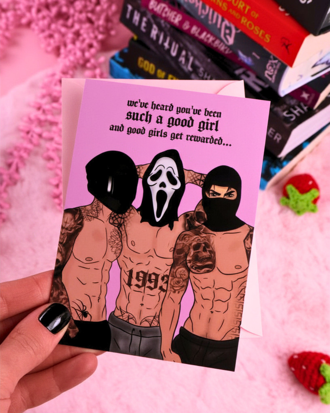 Good Girls Get Rewards Bookish Greeting Card