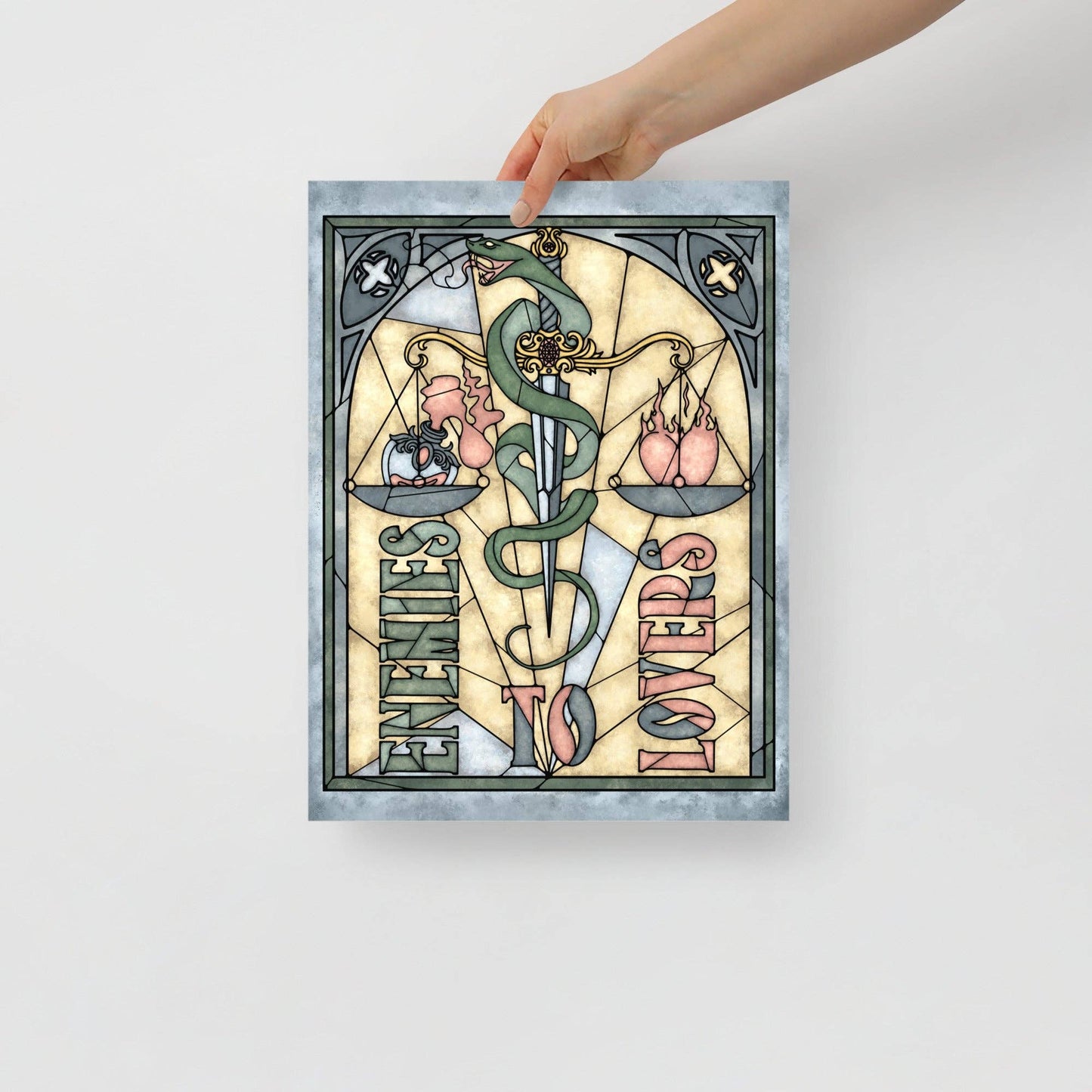 Book Tropes Enemies To Lovers Art Print - Bookish Wall Art