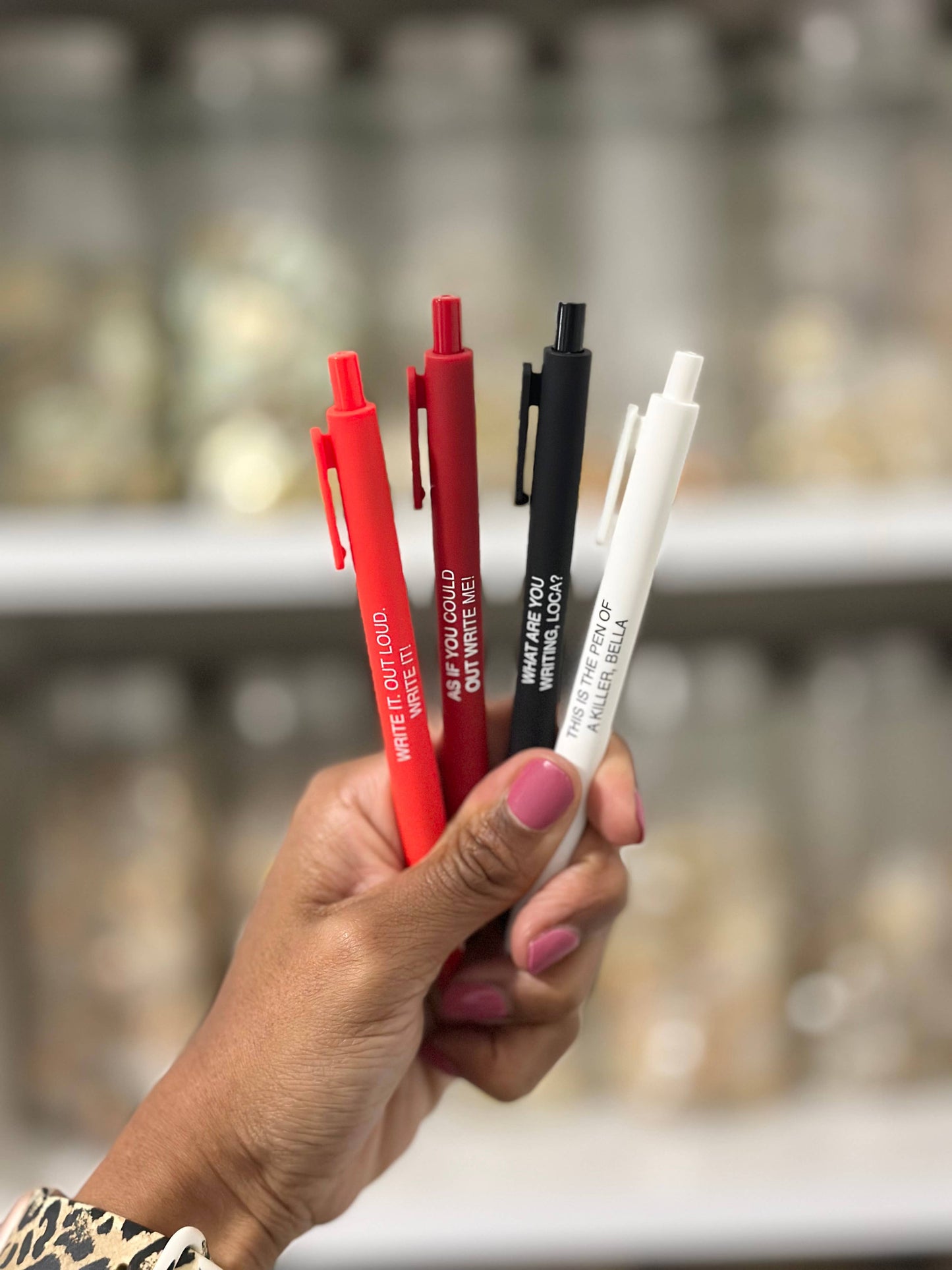 Hoa Hoa Season Pen Set – Set of 4 Black Ink Click Pens