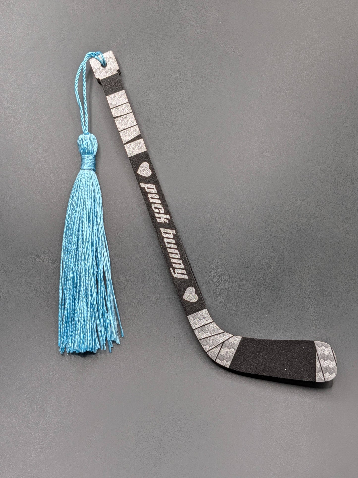 Hockey Stick Romance Bookmarks Faux Leather and Acrylic