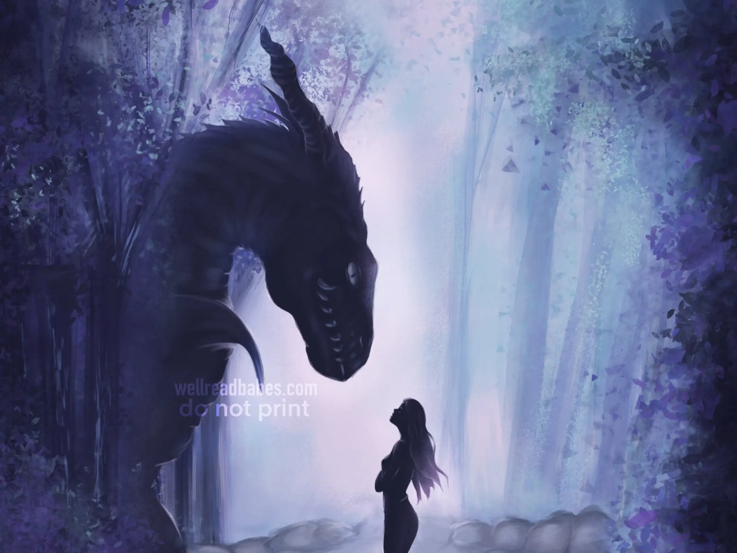 Violet & Tairn Print - Bookish Wall Art 