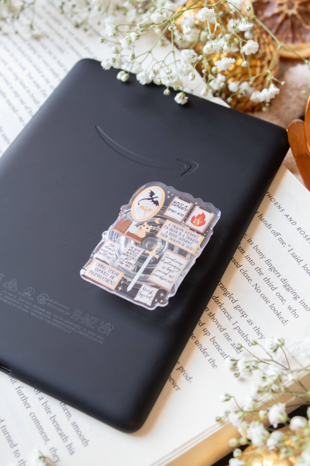 Fourth Wing Quote Wall Kindle / Phone Grip