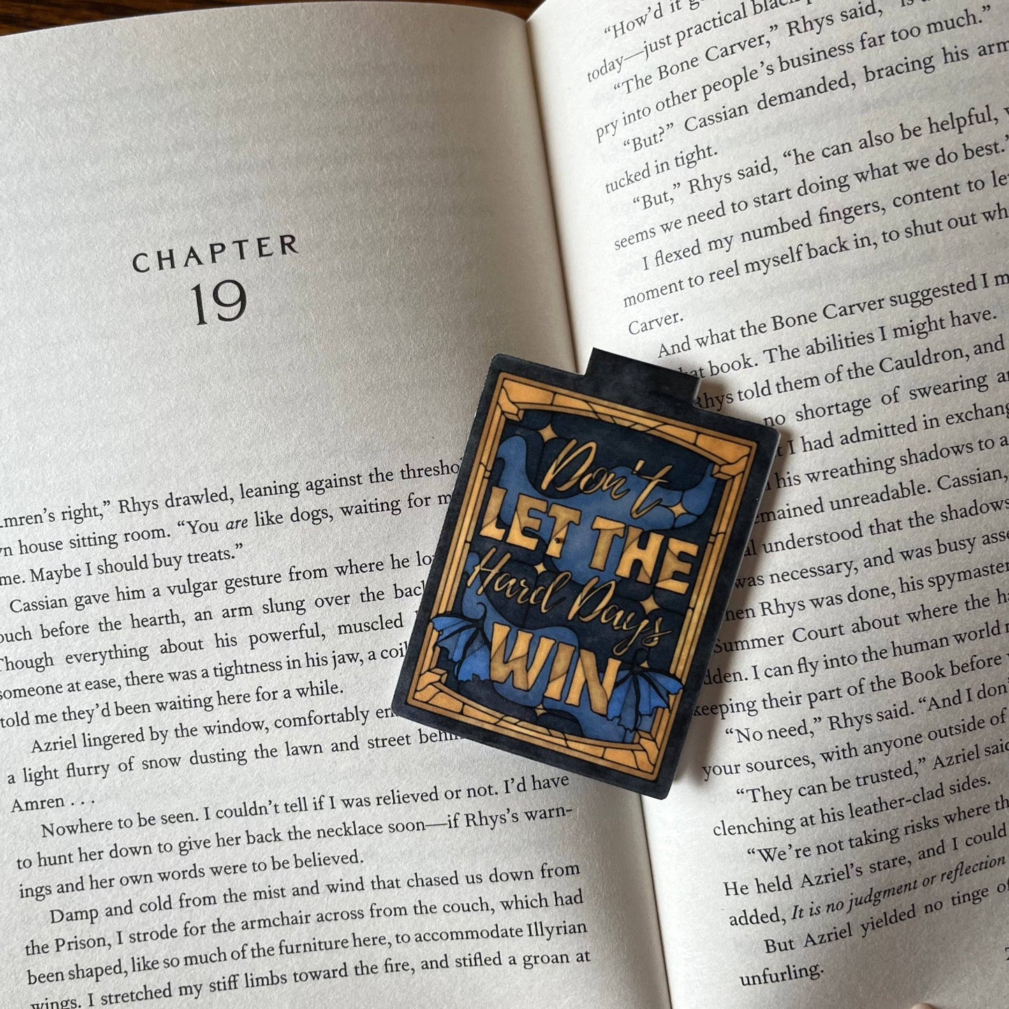 Magnetic Bookmark Don't Let The Hard Days Win Stained Glass