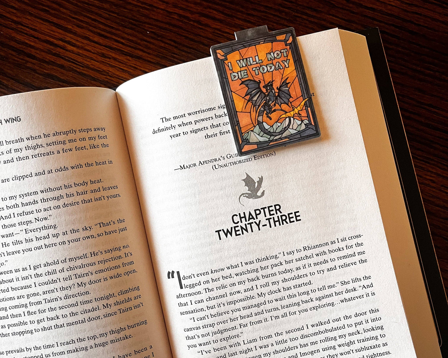 I will not die today Magnetic Bookmark - Fourth Wing