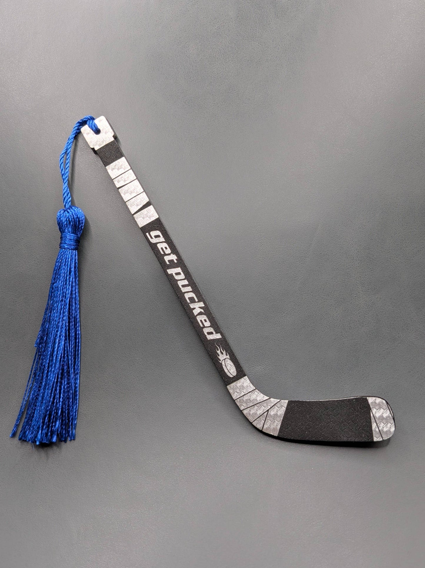 Hockey Stick Romance Bookmarks Faux Leather and Acrylic