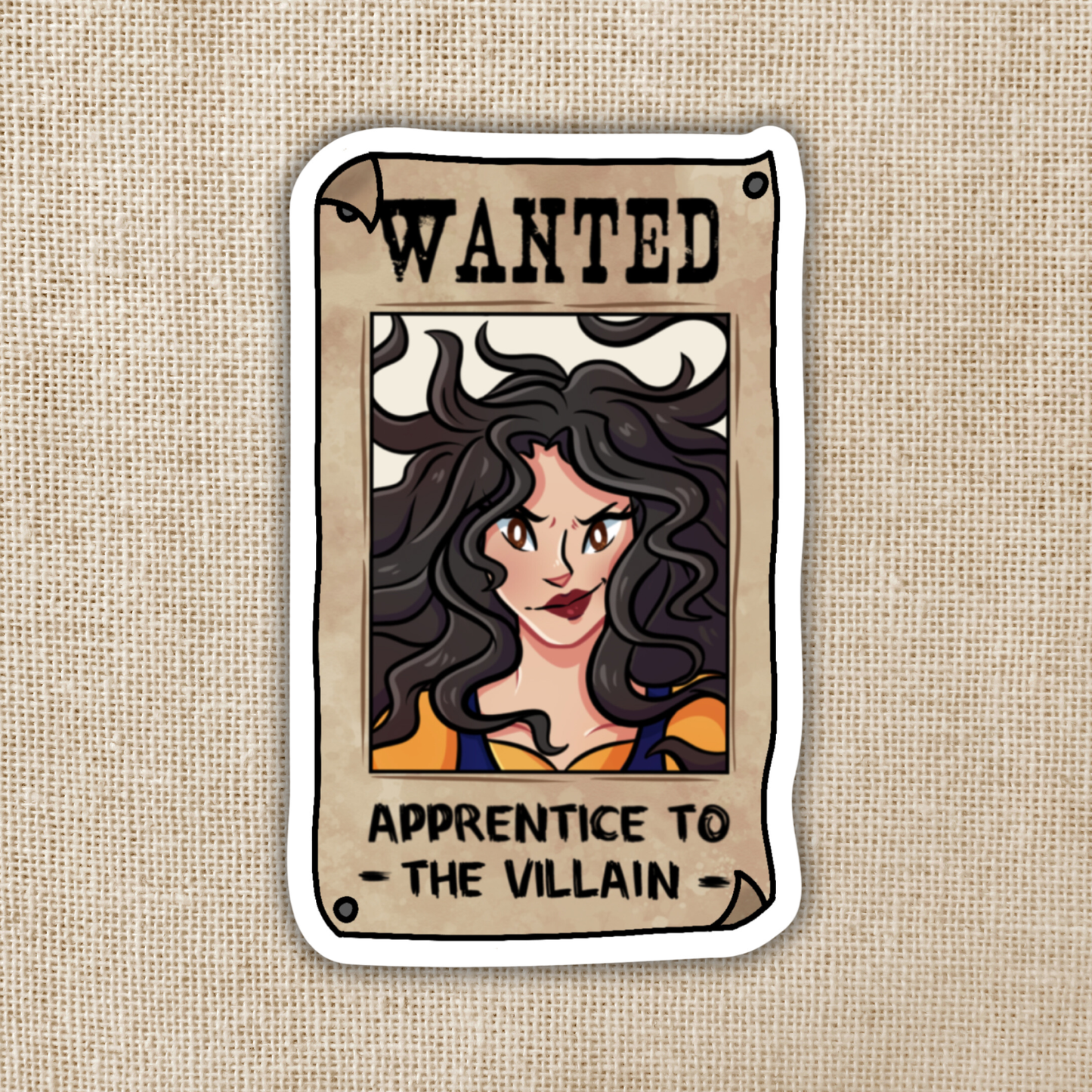 Evie Wanted Poster Sticker | Assistant to the Villain