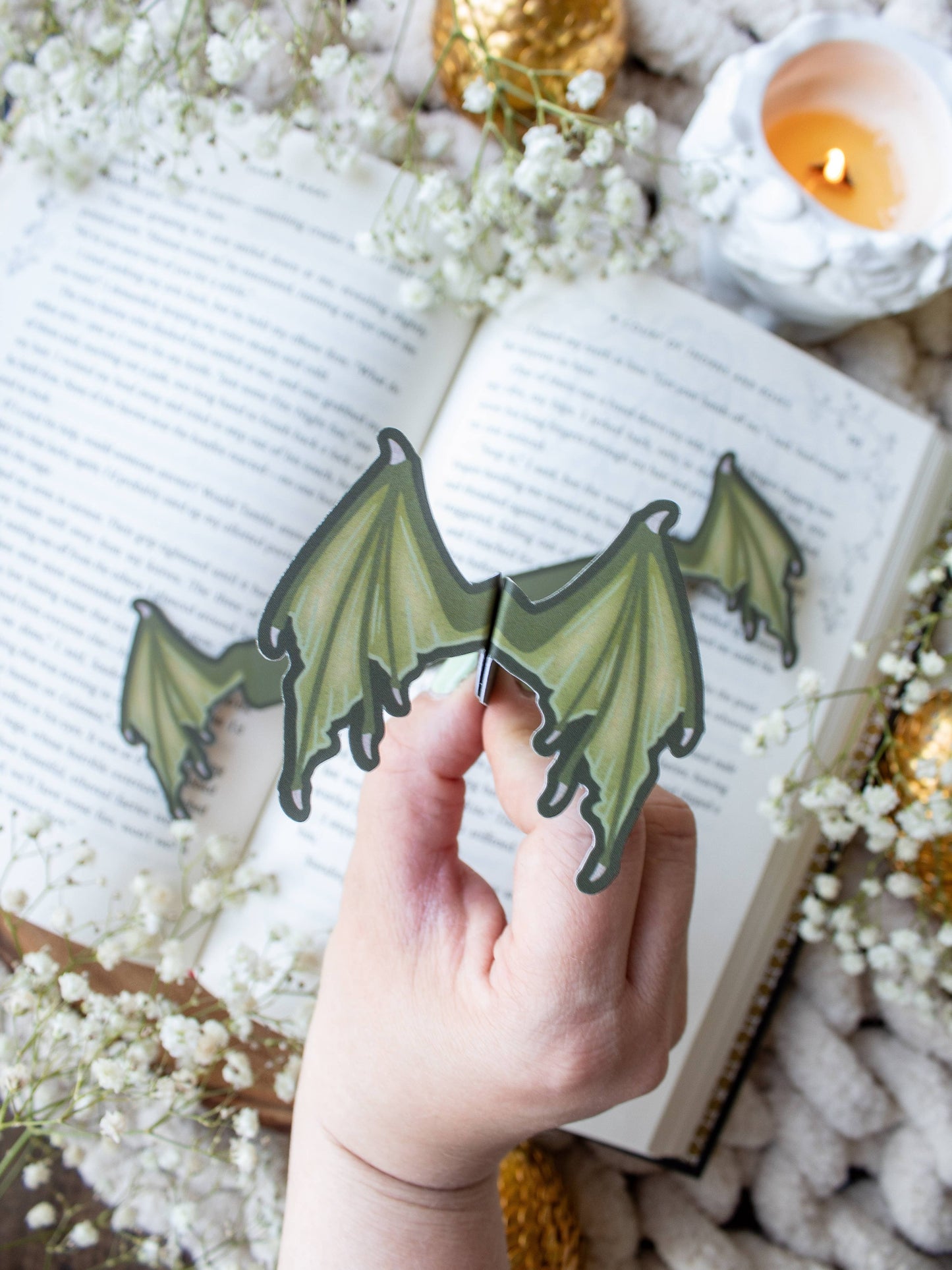 3D Dragon Wings Die-Cut Bookmark