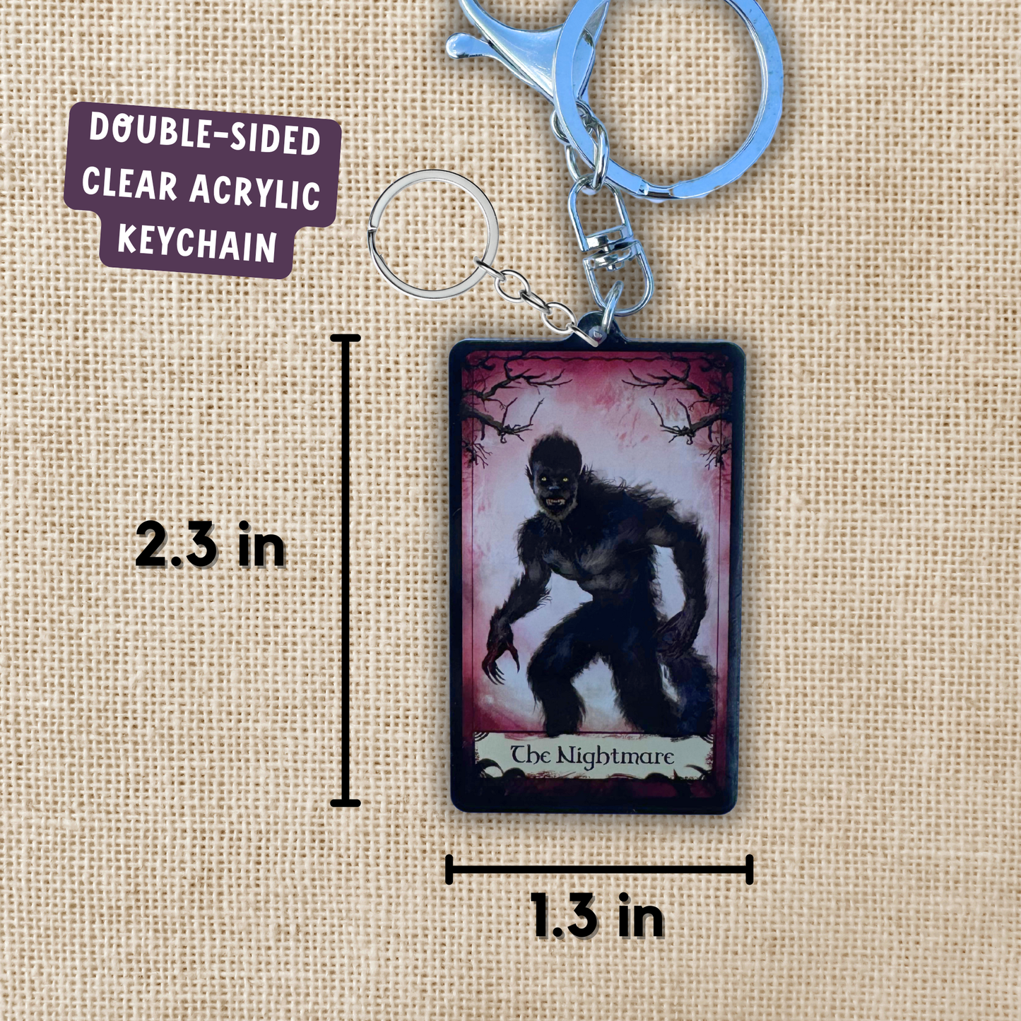The Nightmare Card Keychain | One Dark Window Inspired