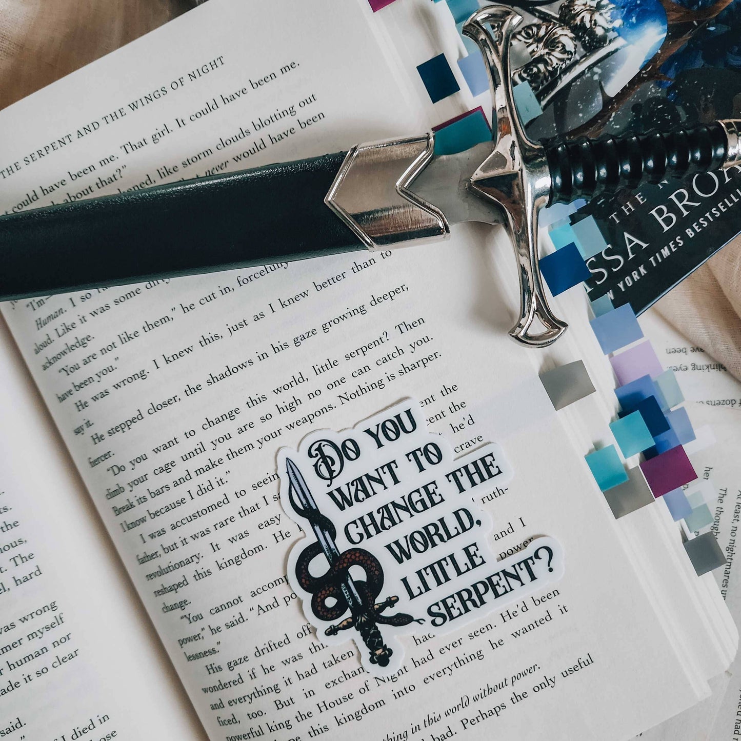 Want To Change The World Quote Sticker | Crowns Of Nyaxia