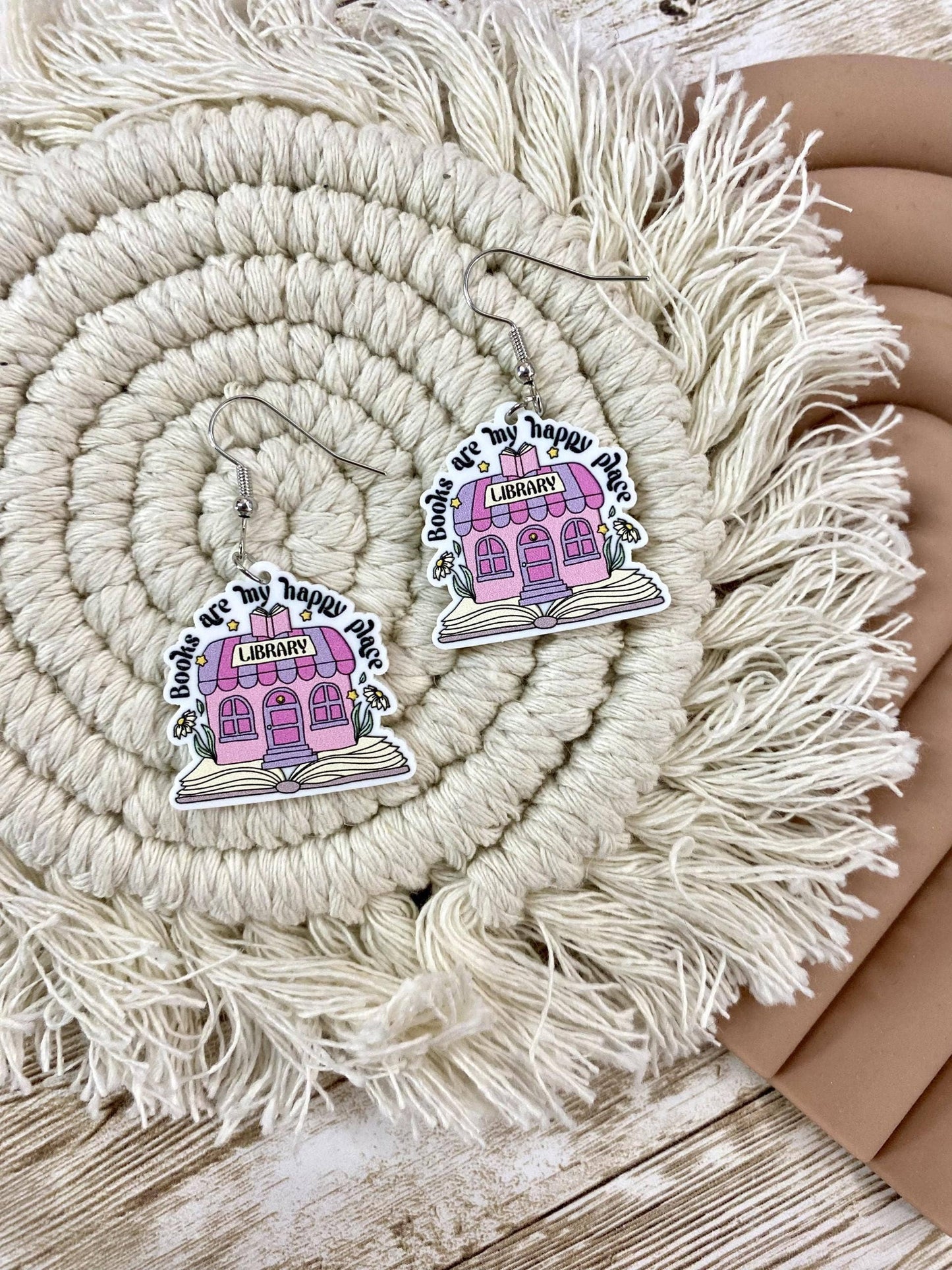 Book and Reading Themed Earrings for Book Lovers