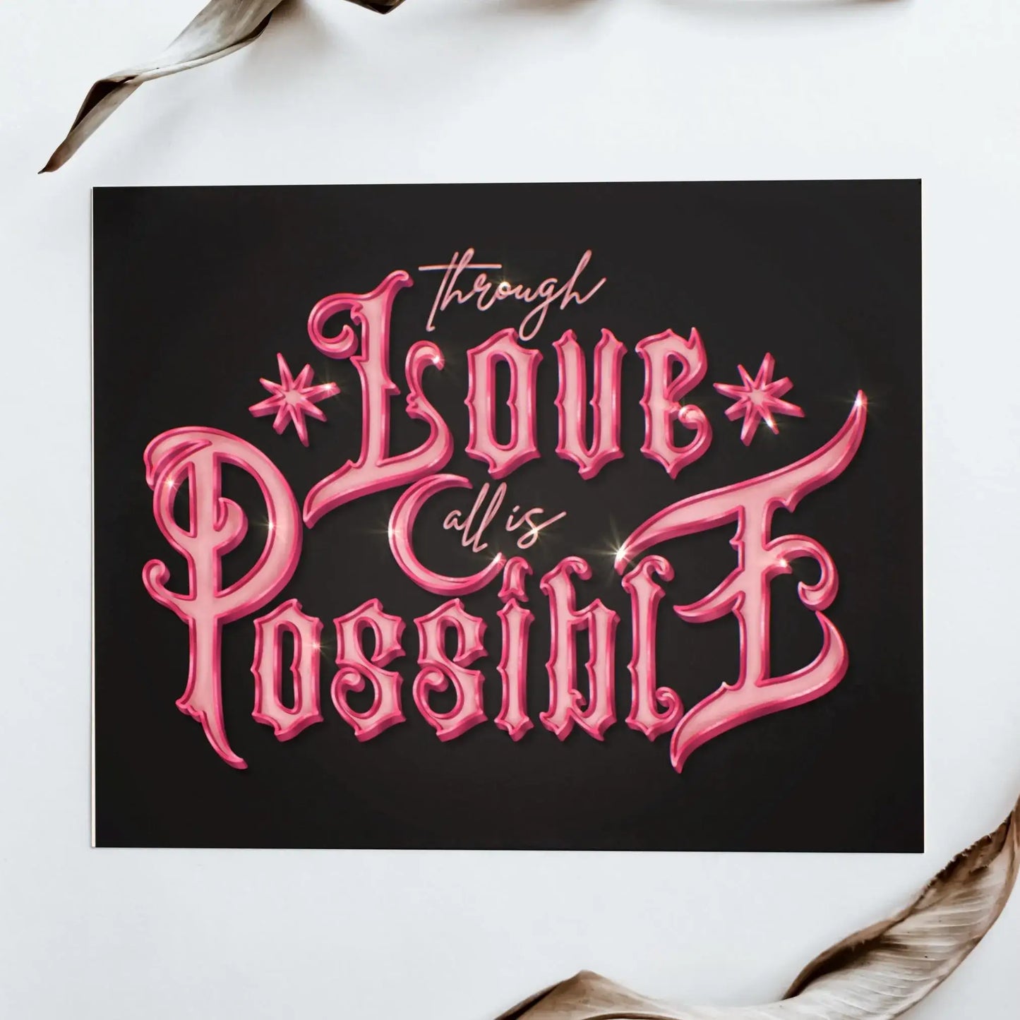 Through love Art Print - Bookish Gift Wall Art