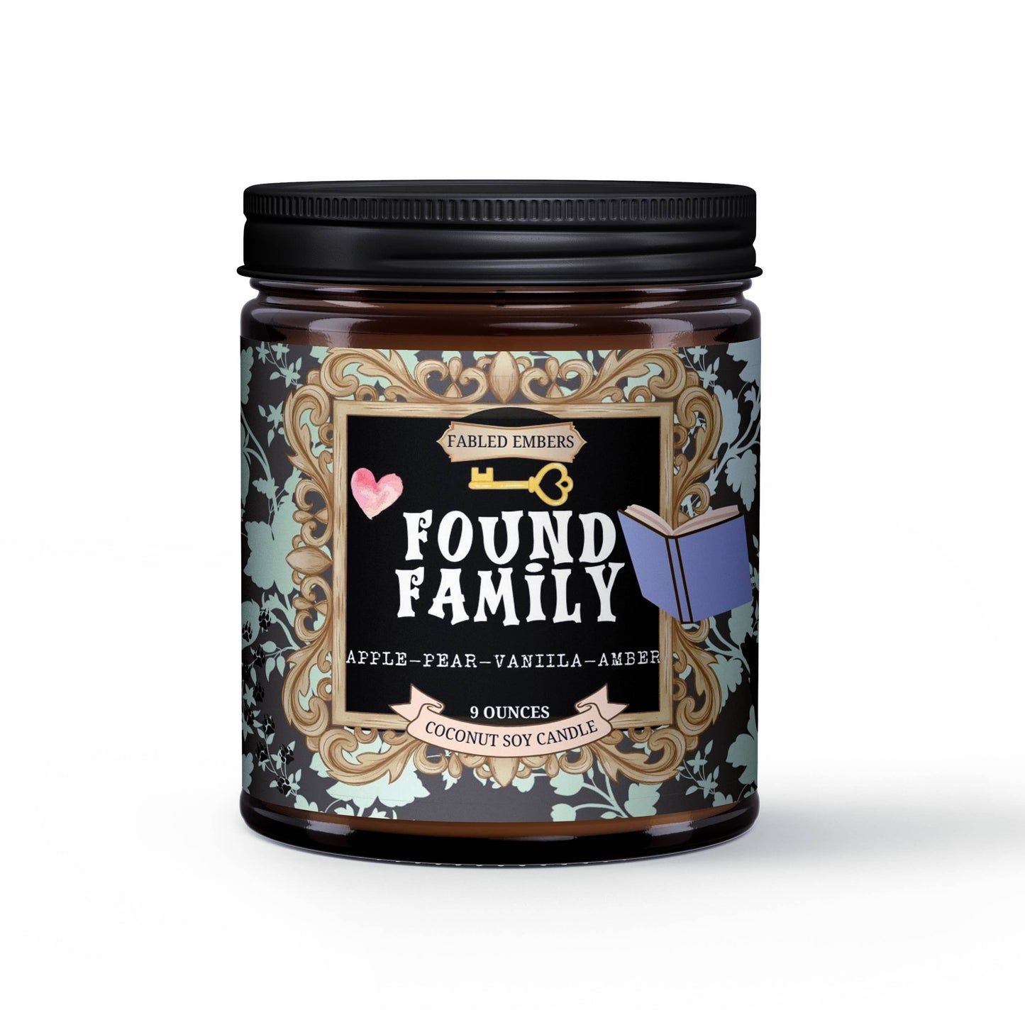 FOUND FAMILY book lovers trope 9oz Candle Coconut Soy