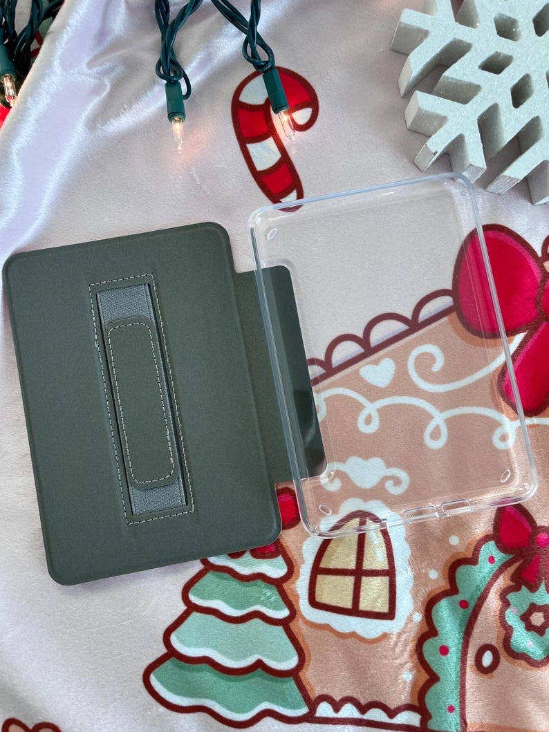 Gingerbread Christmas Kindle Case- Clear back