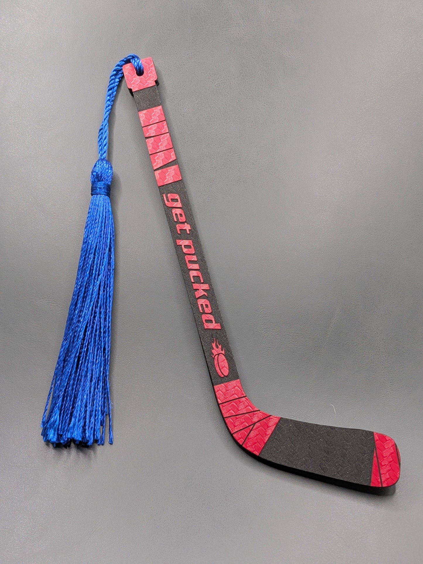 Hockey Stick Romance Bookmarks Faux Leather and Acrylic