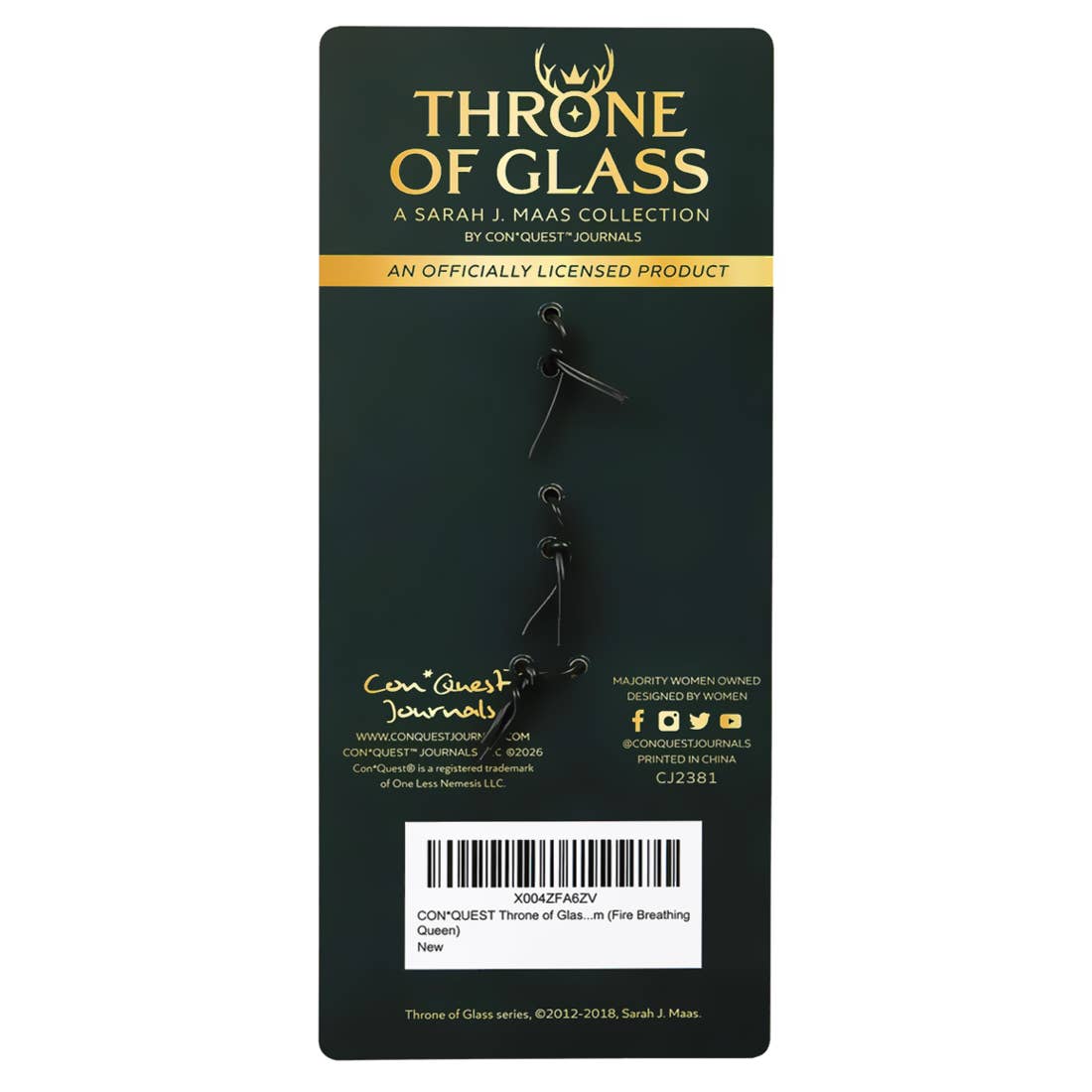 Throne of Glass: Fire Breathing B*tch Queen Bag Charm