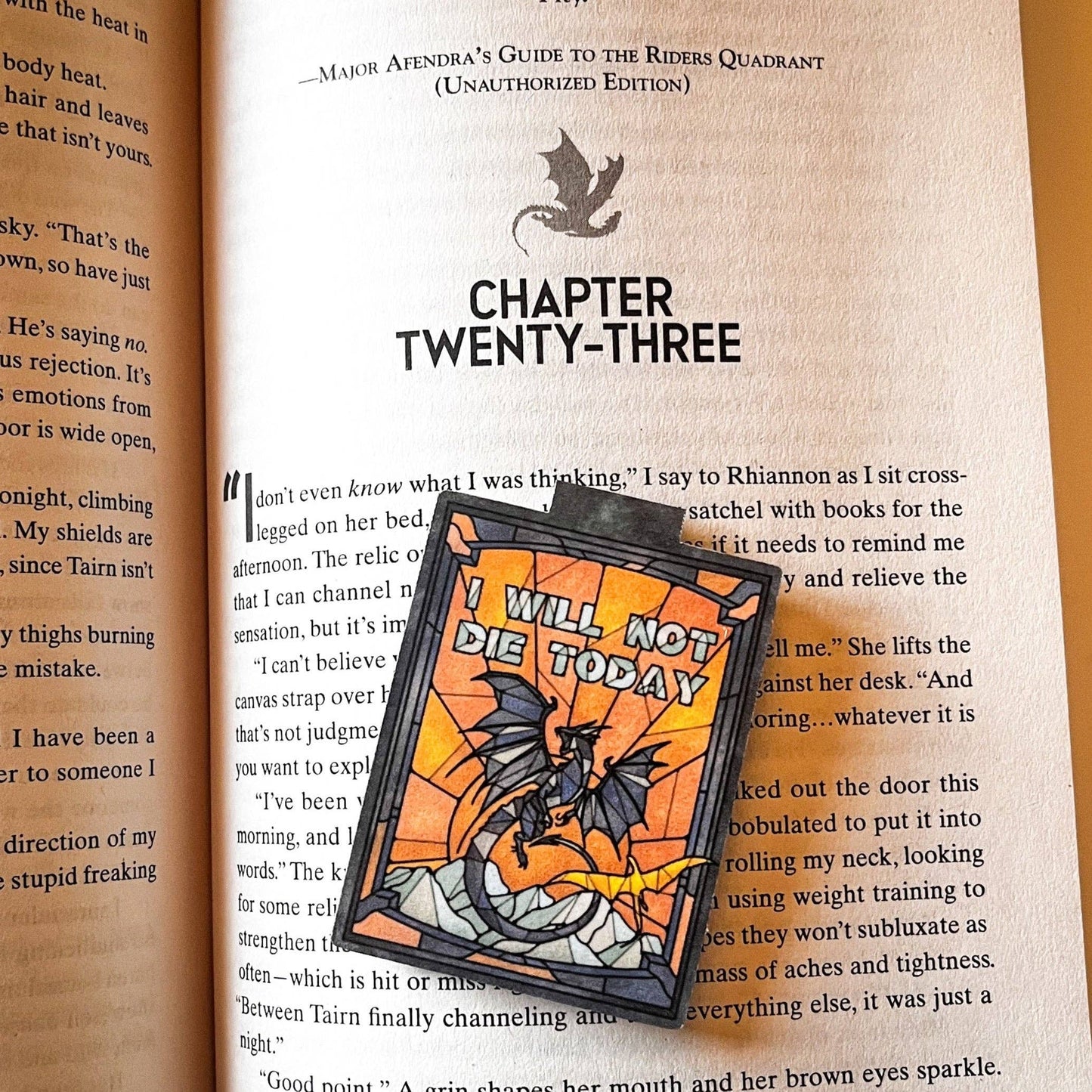 I will not die today Magnetic Bookmark - Fourth Wing